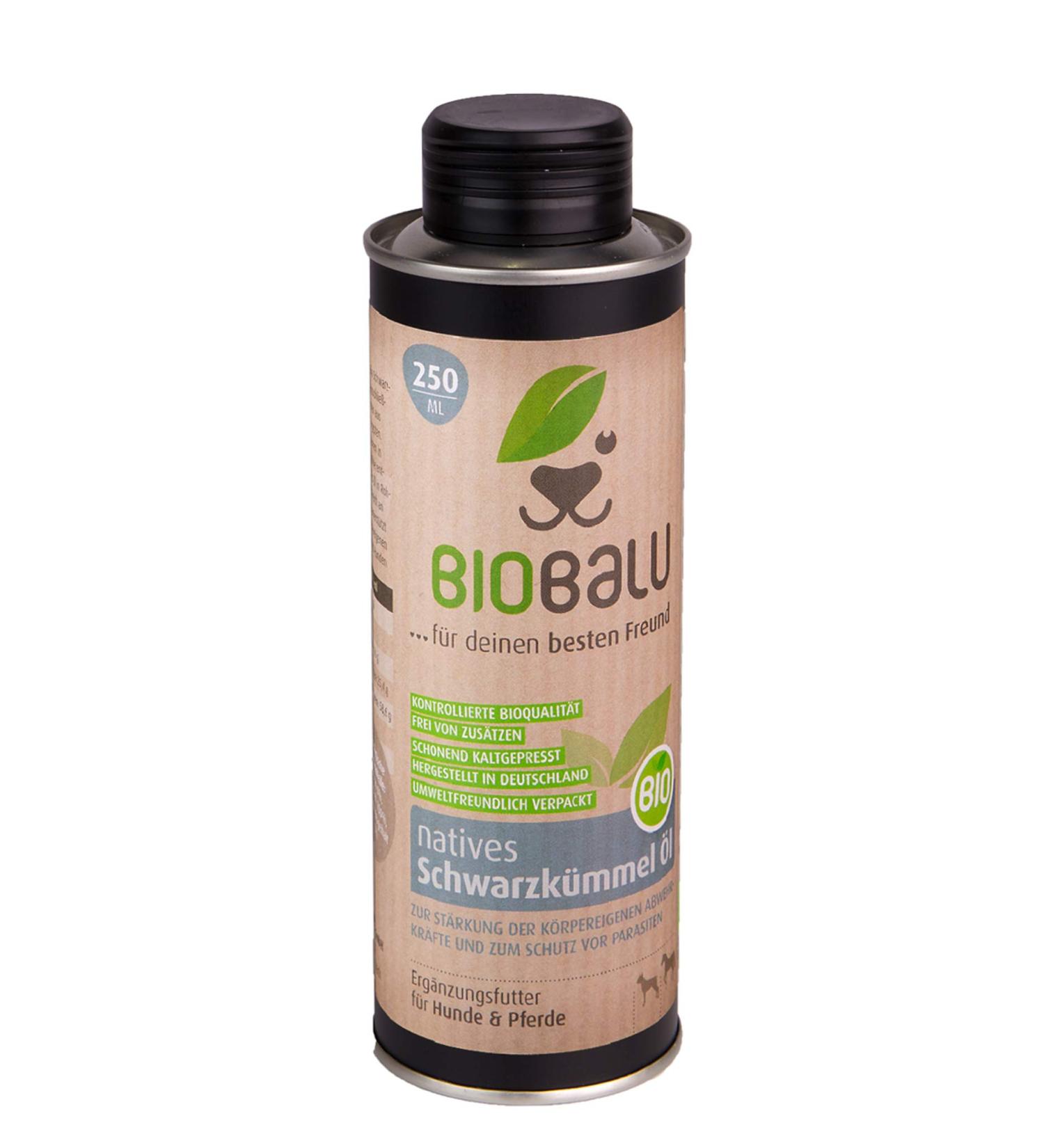 Biobalu Organic Black Cumin Oil 250ml | Immune Support for Dogs & Horses | Natural Supplement & Parasite Protection | BARF Oil - Buy Online on SooperMarket.com