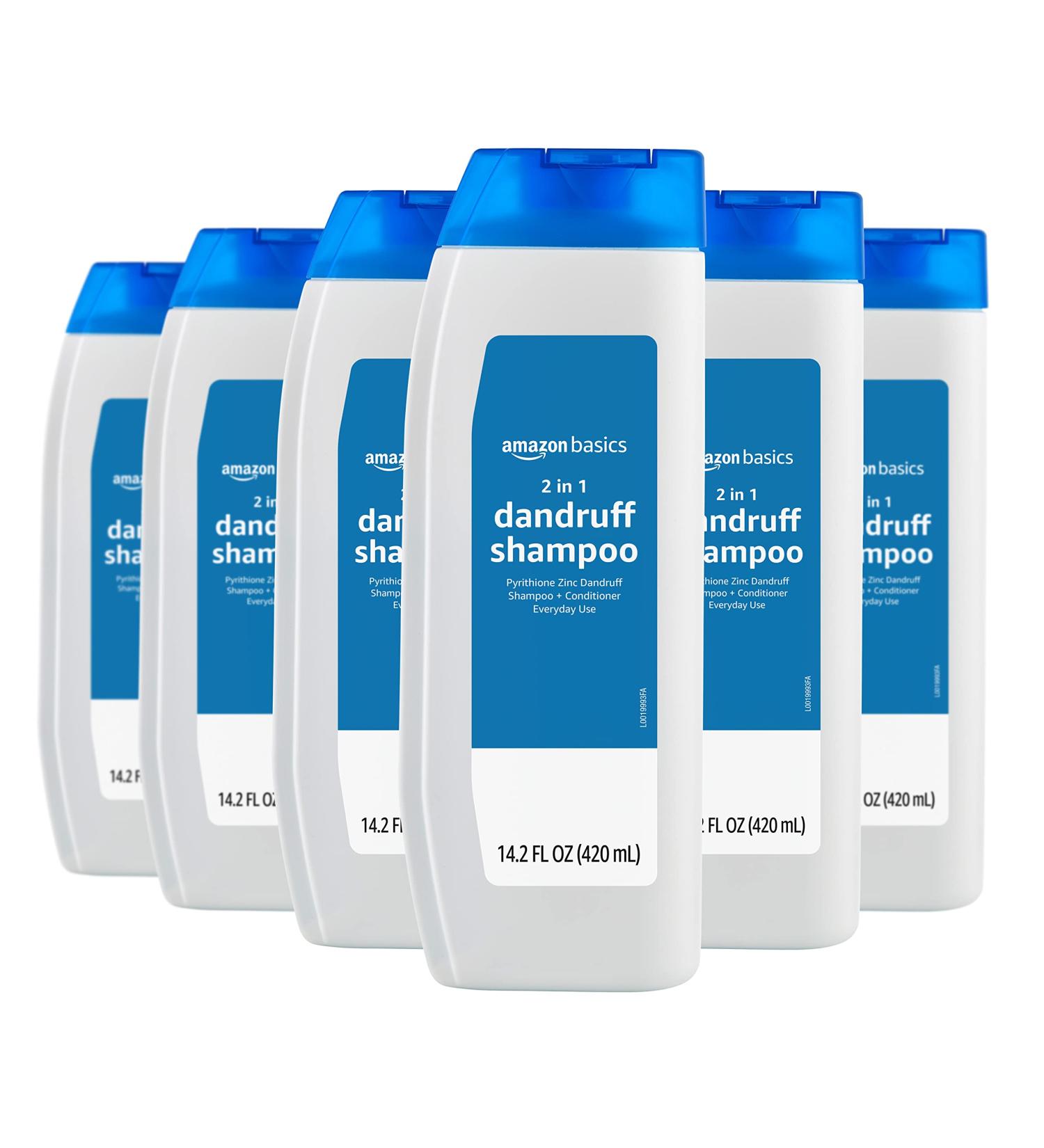 Amazon Basics 2-in-1 Dandruff Shampoo & Conditioner, Gentle pH Balanced, 14.2 Fl Oz - 6-Pack - Buy Online on SooperMarket.com