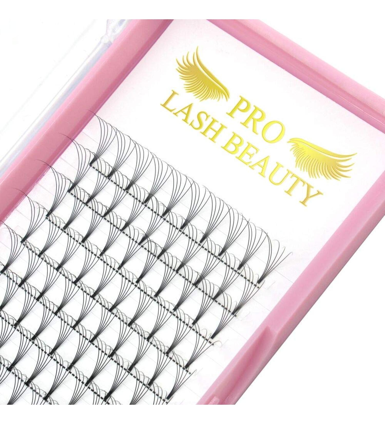 5D-D-0.10-13mm Short Stem Pre Made Fan Eyelash Extensions - Russian Volume Lashes 0.07 0.10 - 13mm Length - Buy Online on SooperMarket.com