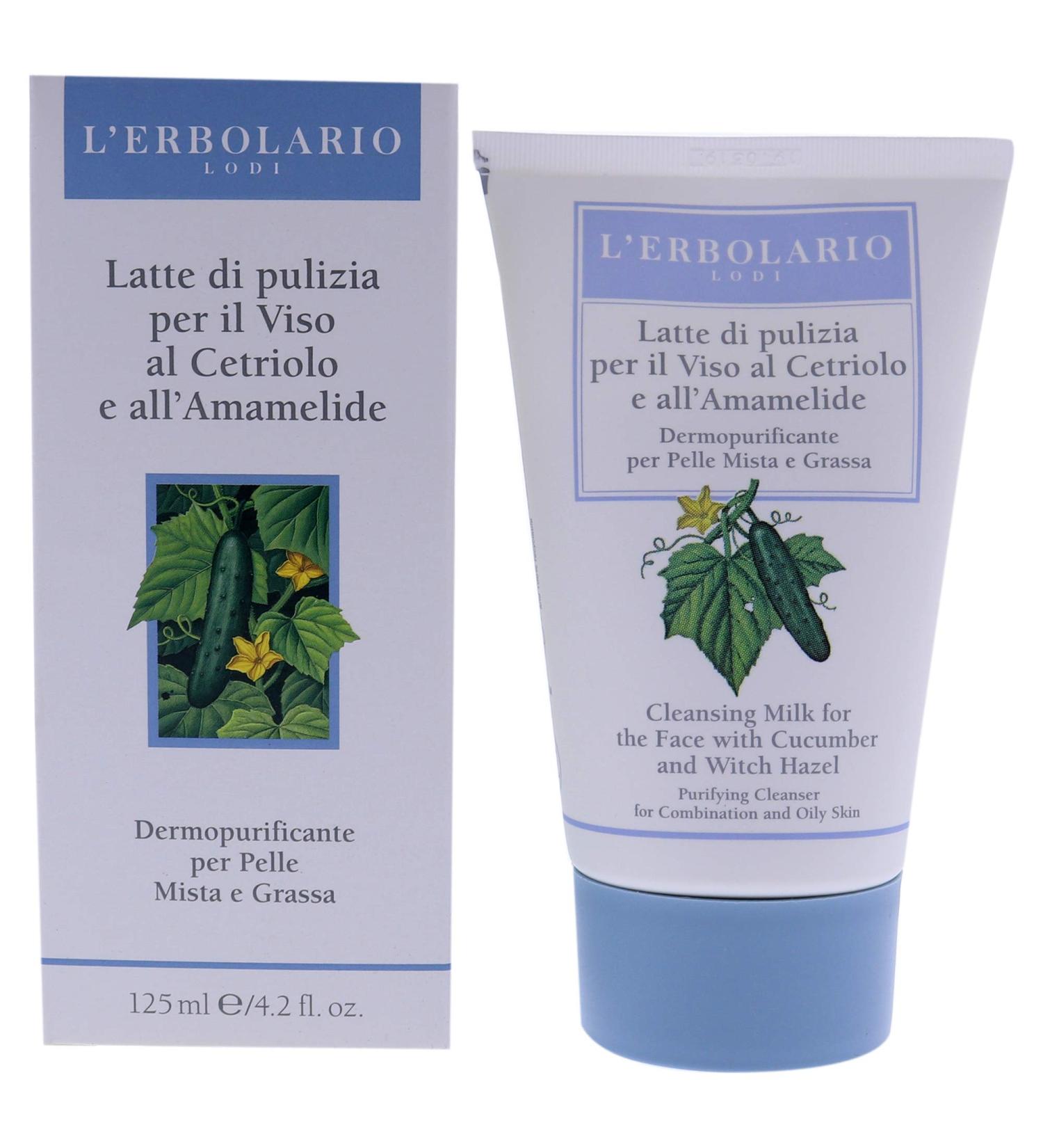 L'Erbolario Cucumber and Witch Hazel Cleansing Milk