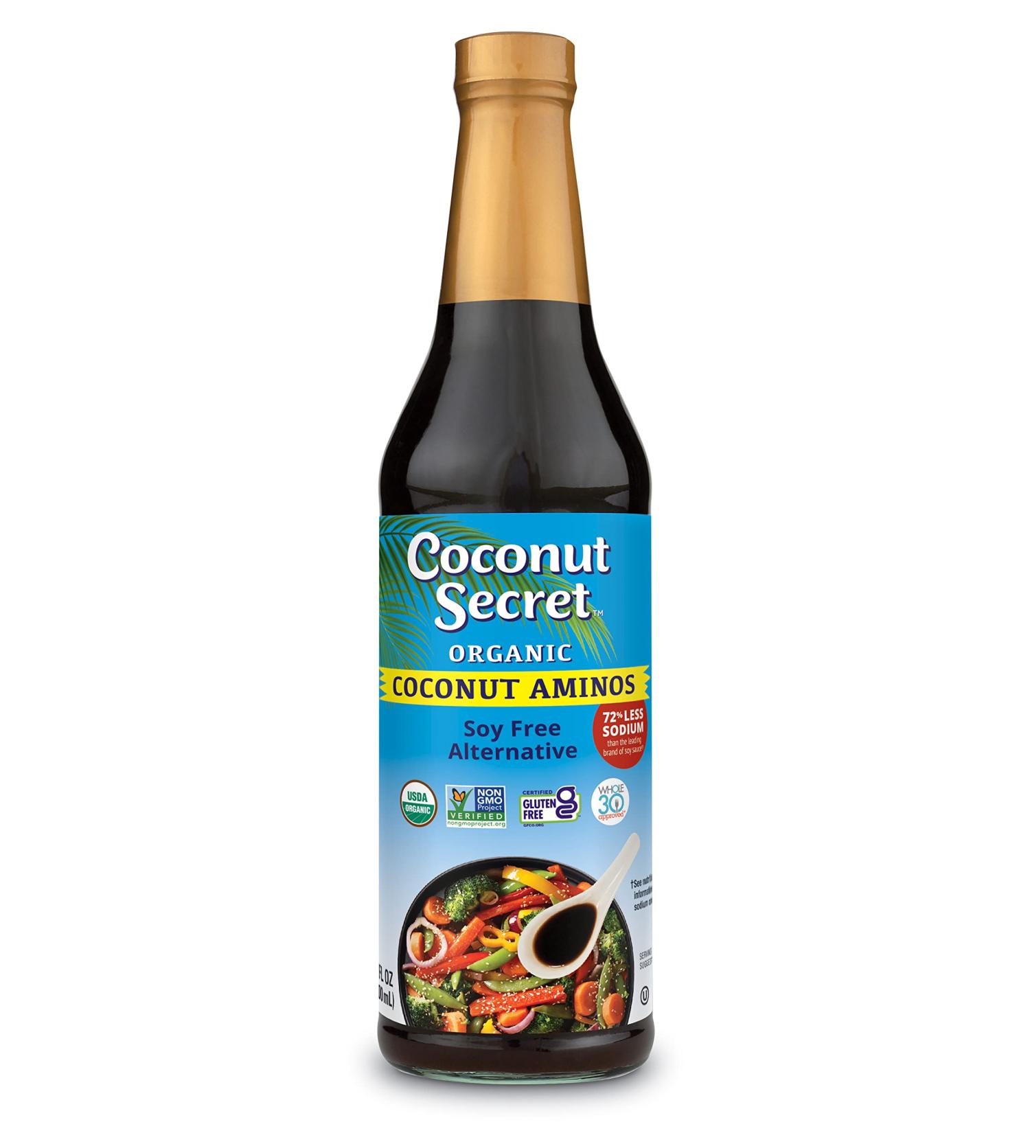 Coconut Secret Coconut Aminos 16.9 fl oz - Organic Low Sodium Soy Sauce Alternative | Vegan, Gluten-Free, Keto & Paleo Friendly - Buy Online on SooperMarket.com