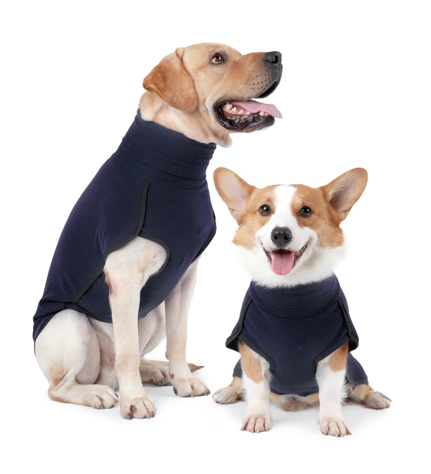 Heywean Dog Sweatshirt - Stretch Fleece Vest for Small & Medium Dogs | Winter Indoor & Outdoor Pet Clothing - Dark Blue - Buy Online on SooperMarket.com