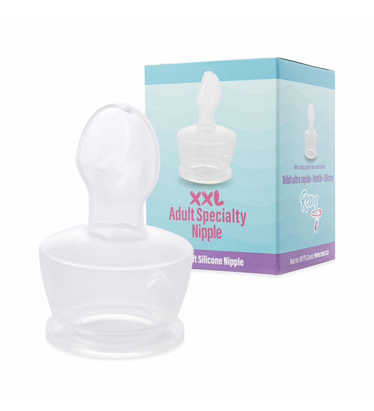 Rearz Wide Neck XXL Silicone Adult Bottle Nipple - Specialty Design - Buy Online on SooperMarket.com