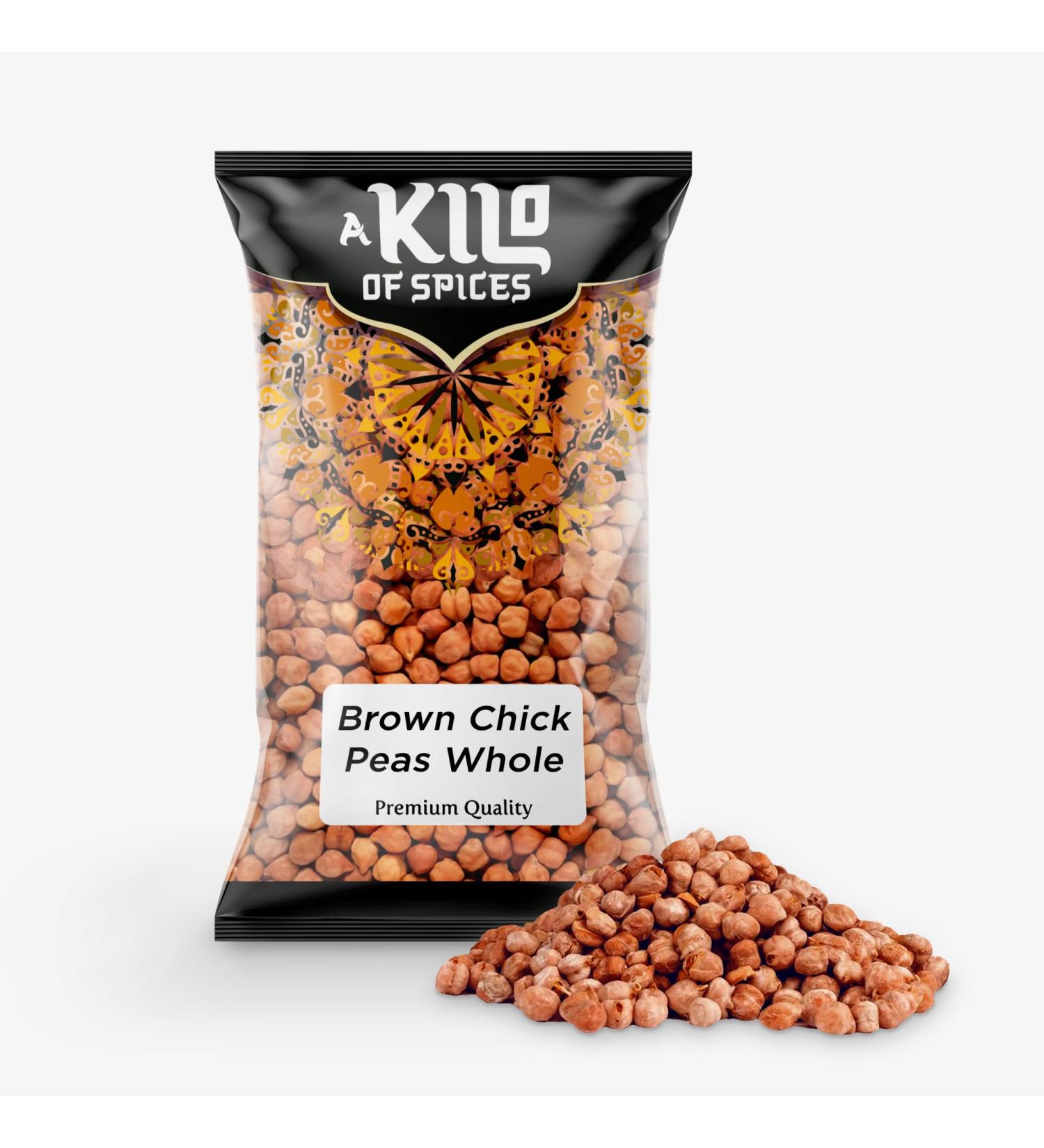 A Kilo of Spices | Brown Chick Peas | Experience the Unique and Earthy Taste of Brown Chick Peas in Your Cooking | The Perfect Protein Source for Curries Chaats and Vegan Diets | Kala Chana 1Kg