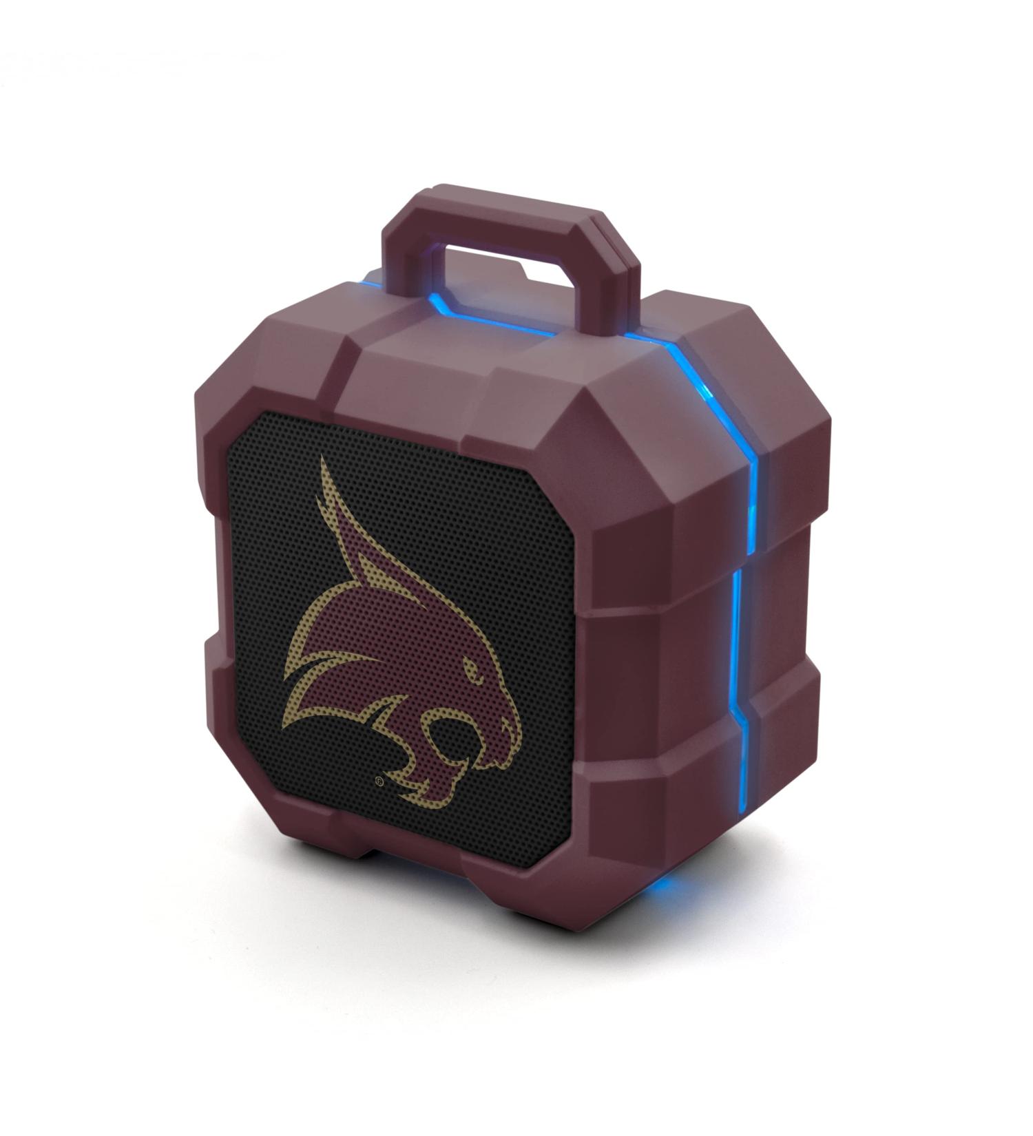 Texas State Bobcats Team Color SOAR NCAA Shockbox LED Wireless Bluetooth Speaker - Buy Online on SooperMarket.com