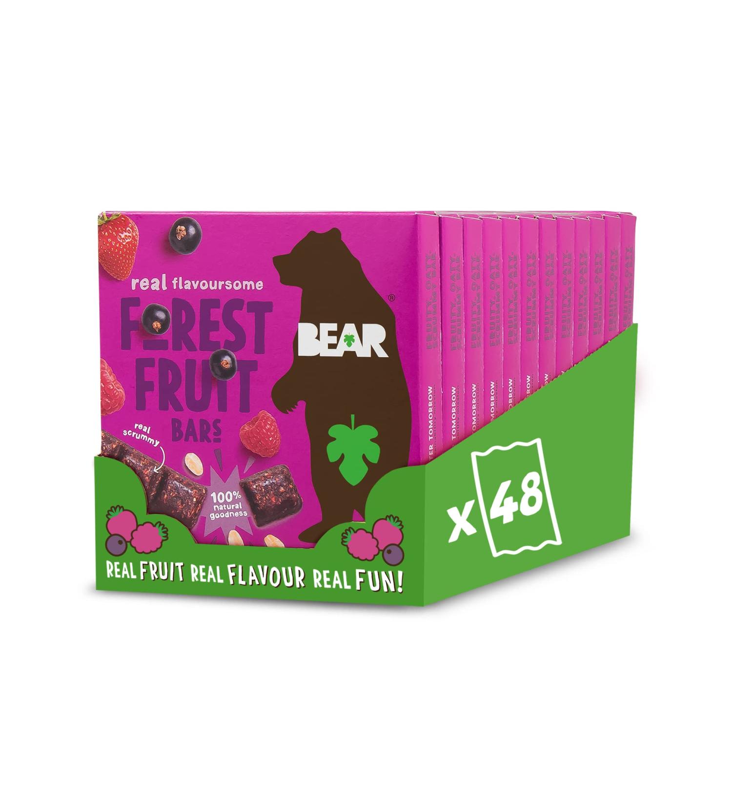 BEAR Forest Fruit Bars - Healthy Fruit Oat and Nut Snack - 27g (48 bars) - Buy Online on SooperMarket.com