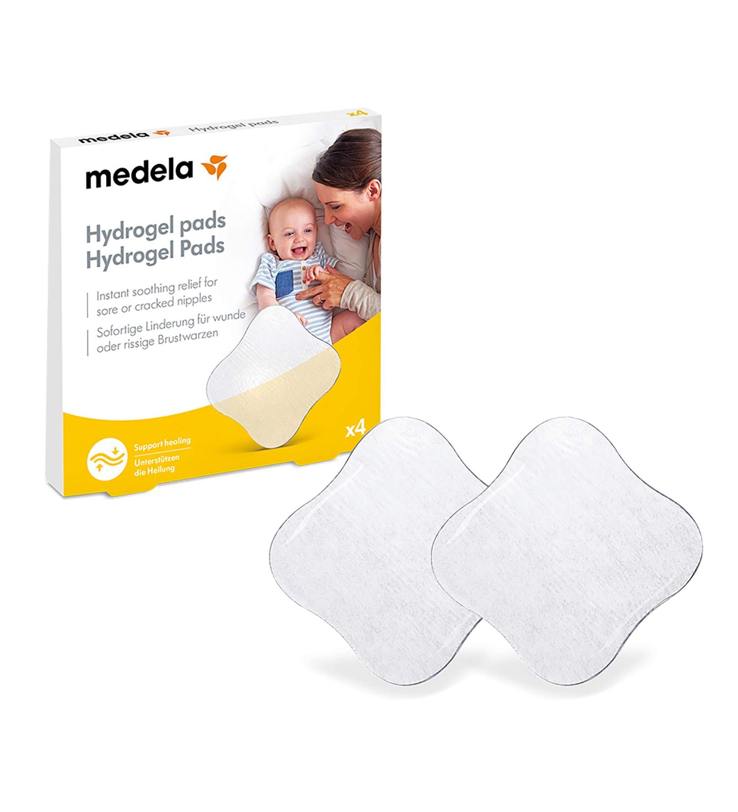 Medela Hydrogel Pads for Nipple Relief | Cooling & Reusable | 4 Sterile Individually Packaged Pads - Buy Online on SooperMarket.com