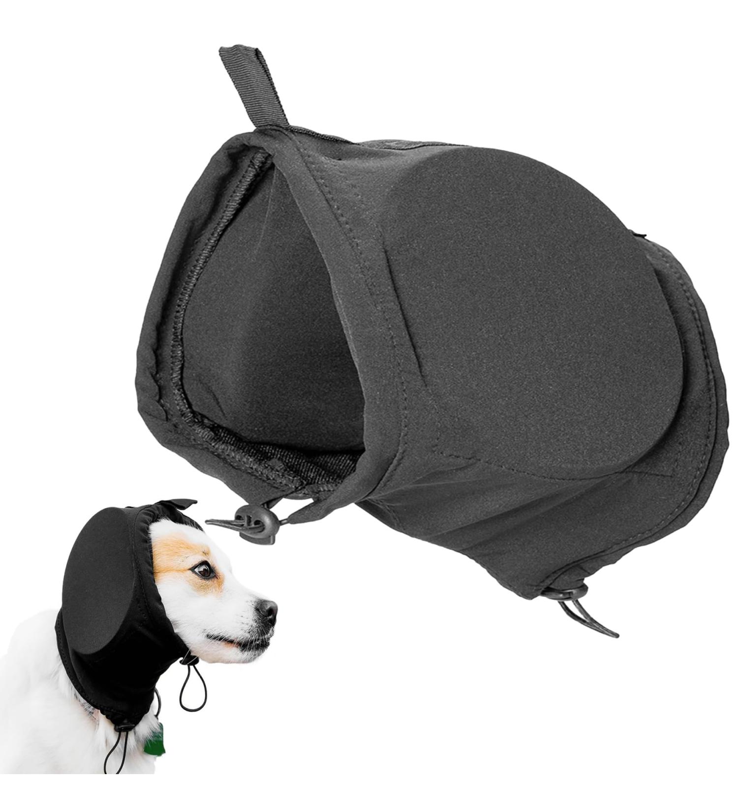 Veesper Dog Ear Pain Noise Protection Headphones Soothing Ear Muffs for Dogs during Fireworks & Loud Sounds | Wopfwick Wrap with Cordfix - Buy Online on SooperMarket.com
