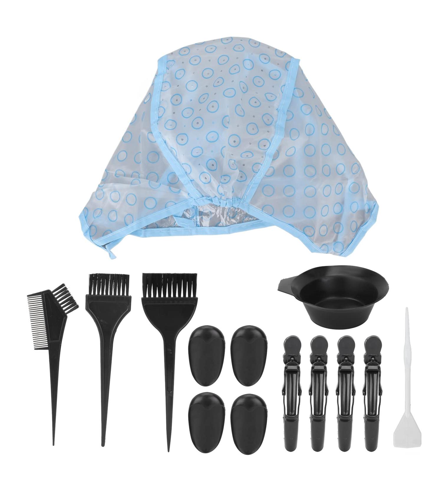 Hair Dyeing Tools Set DIY Hair Coloring Bowl Dyeing Hat Dyeing Brush Duck Billed Hair Clips Professional Salon Hair Coloring Kit - Buy Online on SooperMarket.com