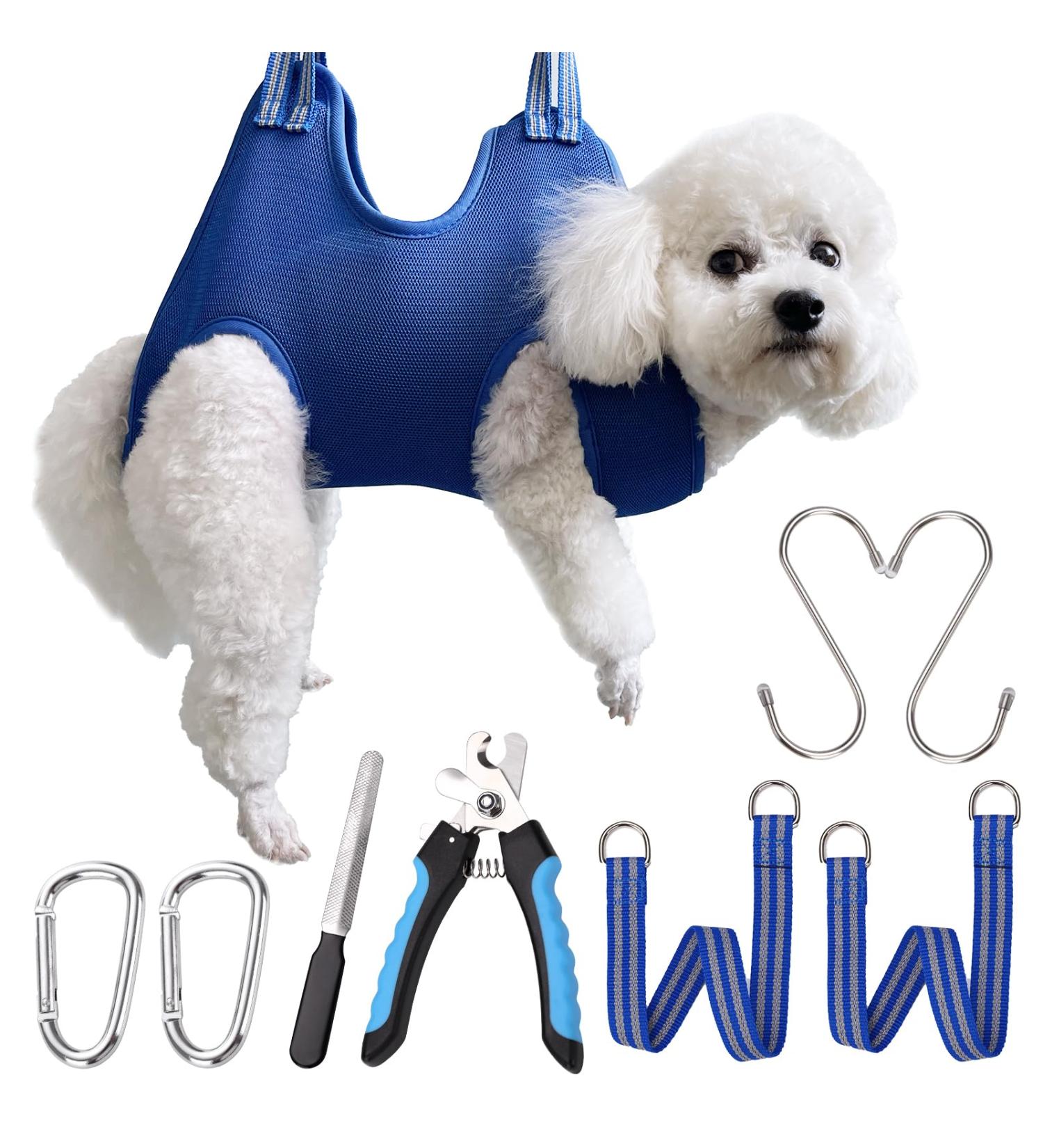 Buy Ovtexzog Dog Care Hammock Dishes - Claw Cutting Aid for Small Dogs (Up to 12kg) - Blue | International Shipping Available - Buy Online on SooperMarket.com