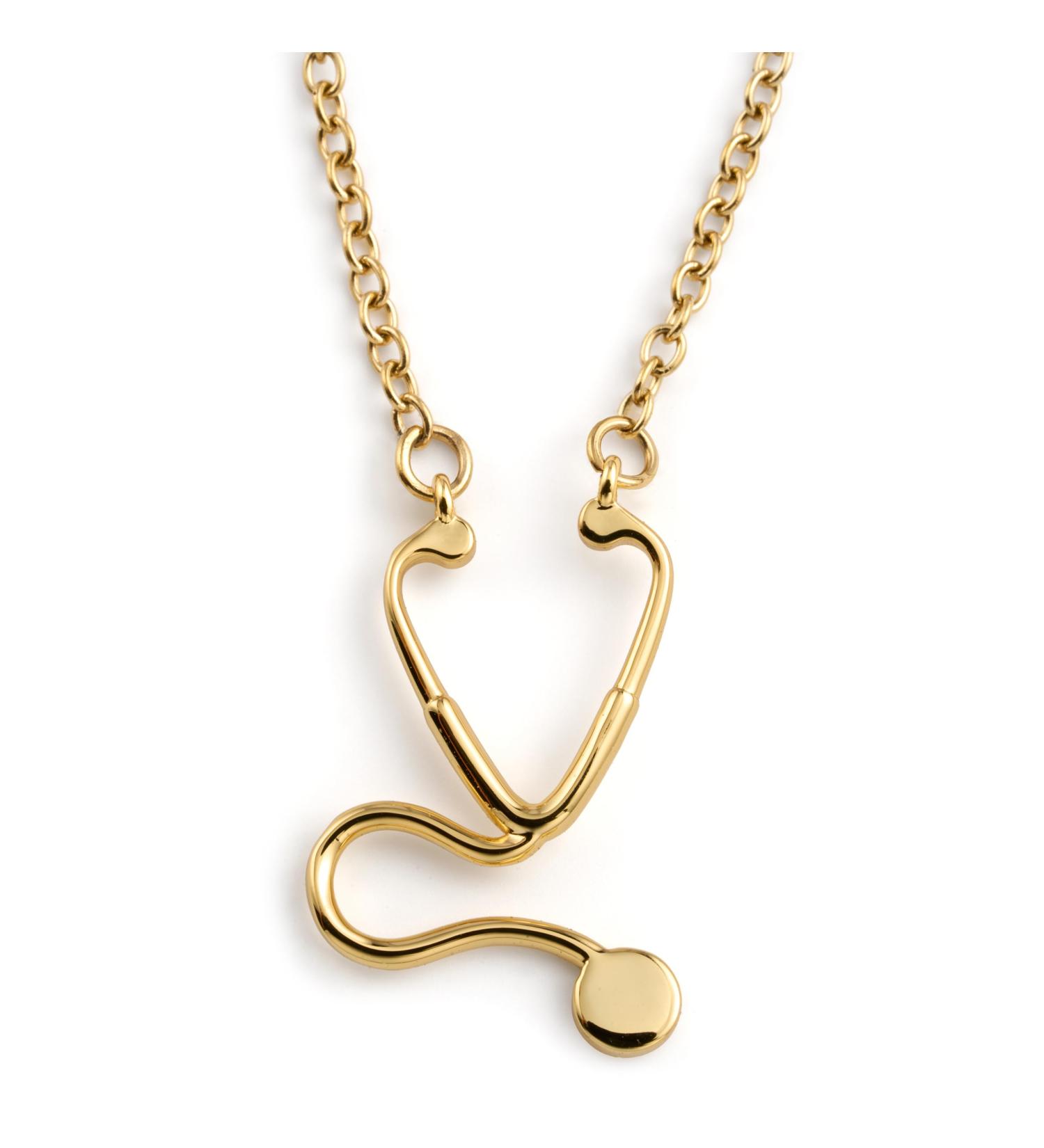 Stainless Steel Stethoscope Necklace | Unique Nurse & Doctor Jewelry | Perfect Gift for Healthcare Professionals - Buy Online on SooperMarket.com