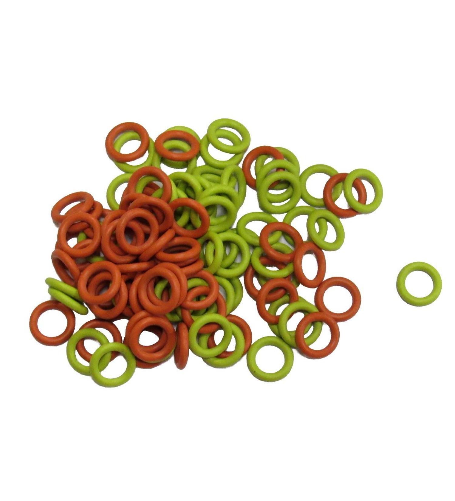 100 Pack Soft Stitch Ring Markers - Small Size for Needle Sizes 0-8 - Orange & Yellow - Knitting/Crochet - Buy Online on SooperMarket.com