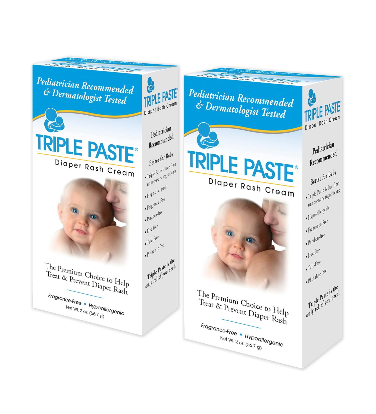 Triple Paste Medicated Ointment for Diaper Rash 2 oz - Pack of 2 - Buy Online on SooperMarket.com