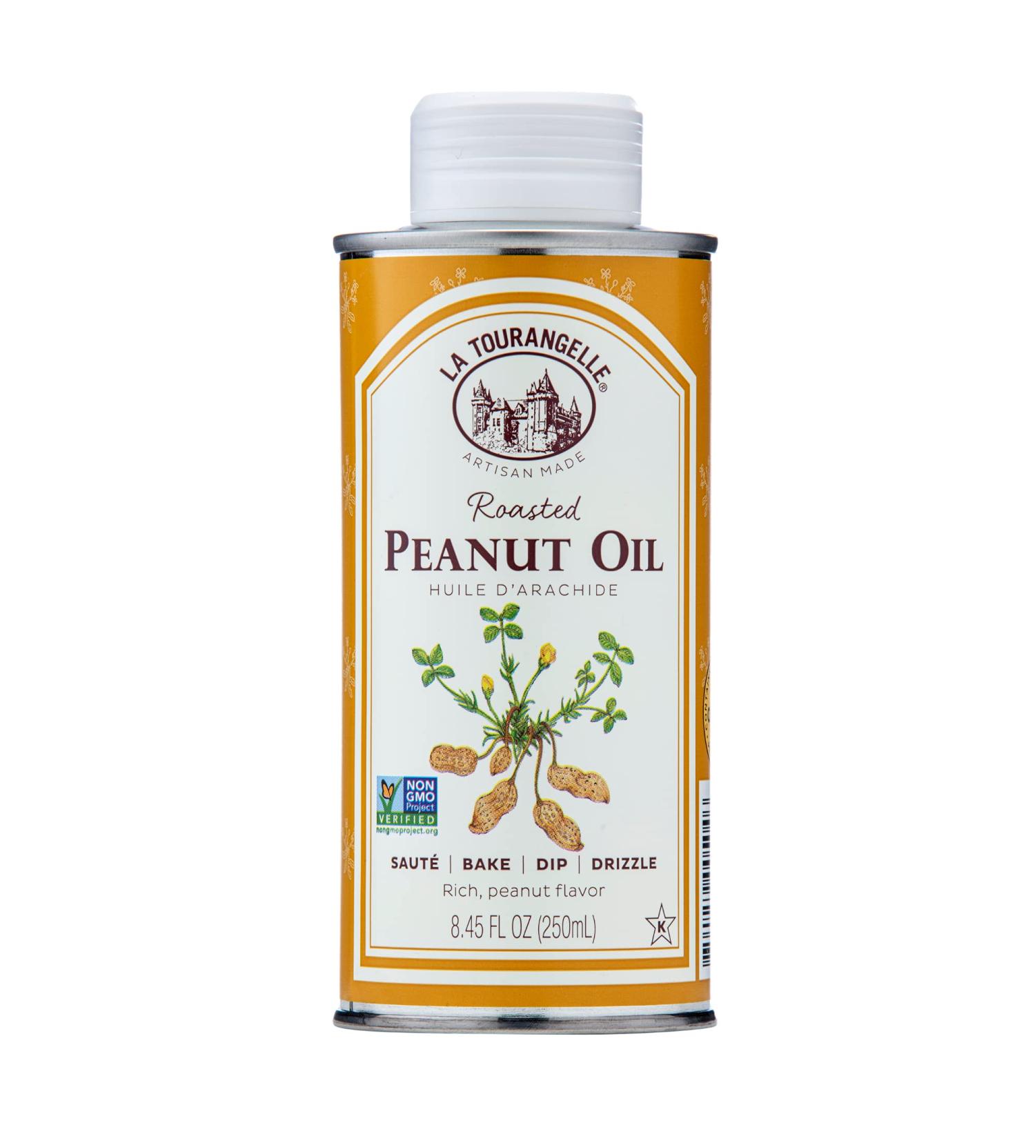 La Tourangelle  Roasted Peanut Oil  Perfect for Deep Frying  High Heat Cooking  Adding to Noodles  Stir-Fries  Vinaigrettes  and Marinades  8.45 fl oz Roasted Peanut Oil 8.45 Fl Oz (Pack of 1) - Buy Online on SooperMarket.com