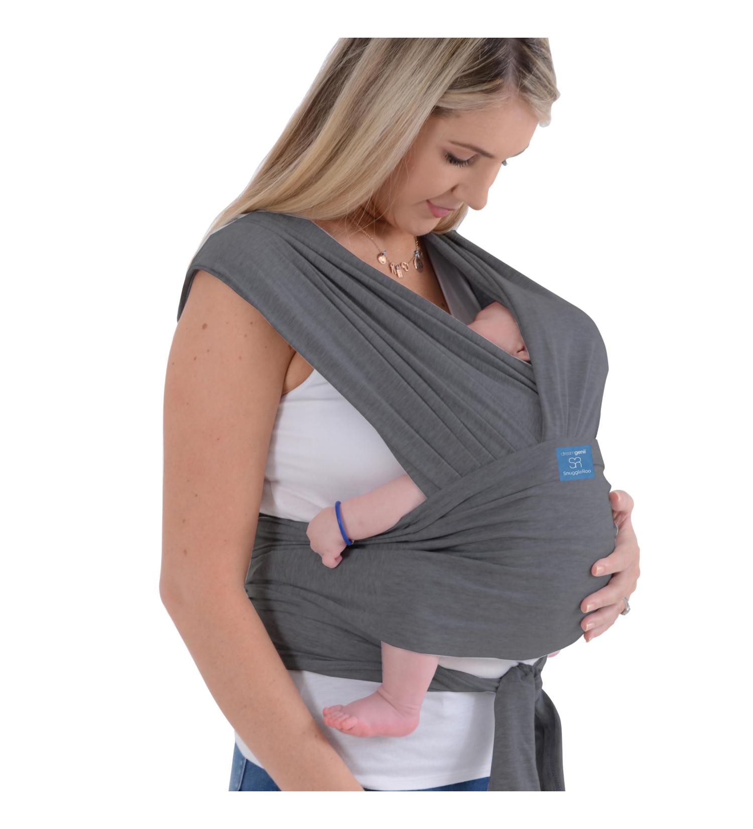 Dreamgenii SnuggleRoo Hybrid Baby Carrier & Wrap | Charcoal Grey | From Birth to Toddler - Buy Online on SooperMarket.com