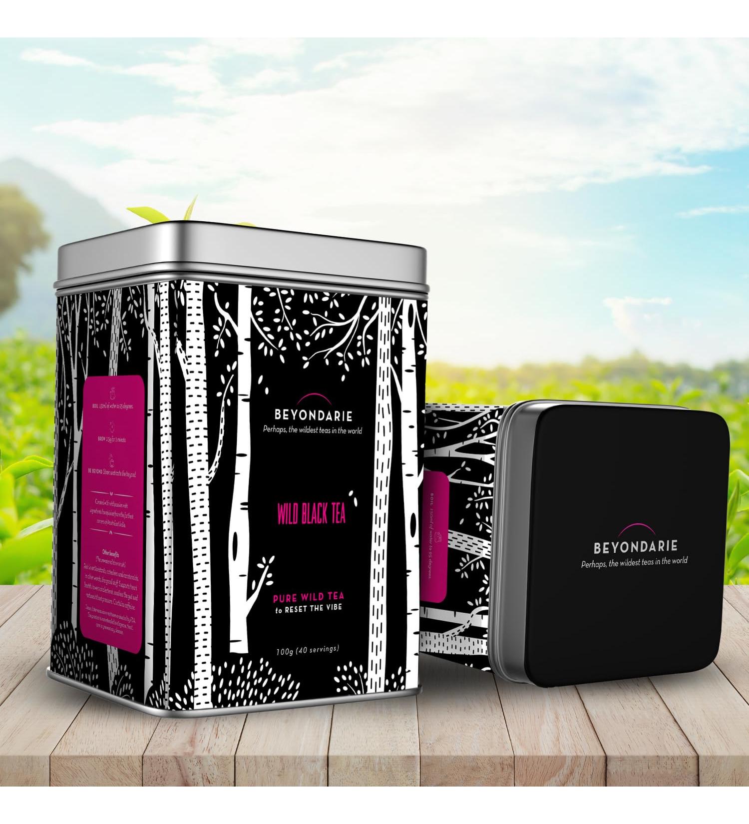 BEYONDARIE Black Tea | Tea Leaves - 100g | Instant Tea | Black Leaf Tea | Detox Tea | Loose Leaves Black Tea | Long Leaf Black Tea| Wild Black Tea | 40 Tea Cup - Buy Online on SooperMarket.com