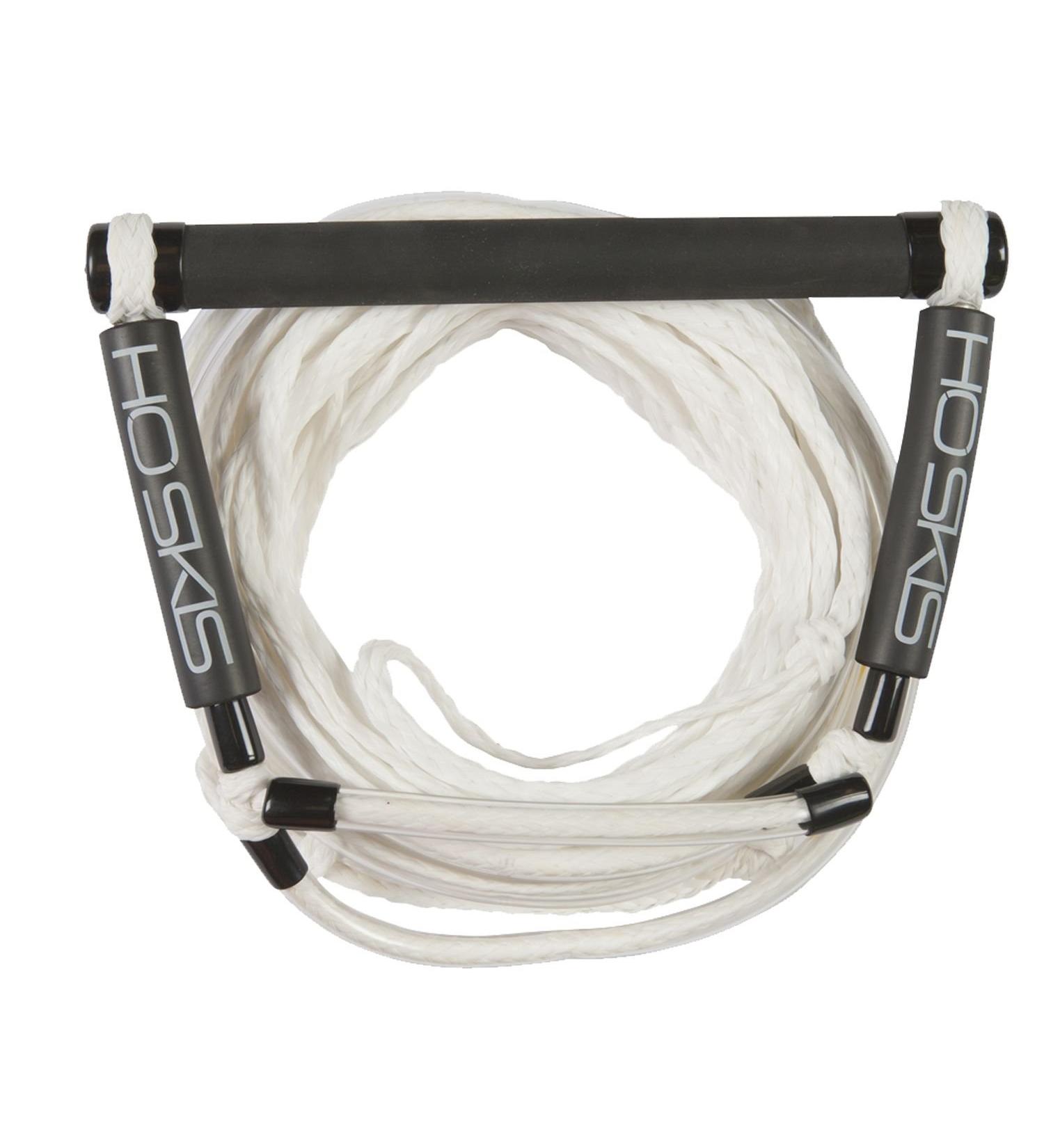 HO Sports 67127090 Universal Deep V 1 Piece 75 Foot 1 Section Slalom Water Ski Mainline Tow Line Rope & 12 Inch Handle with Tacky Grip