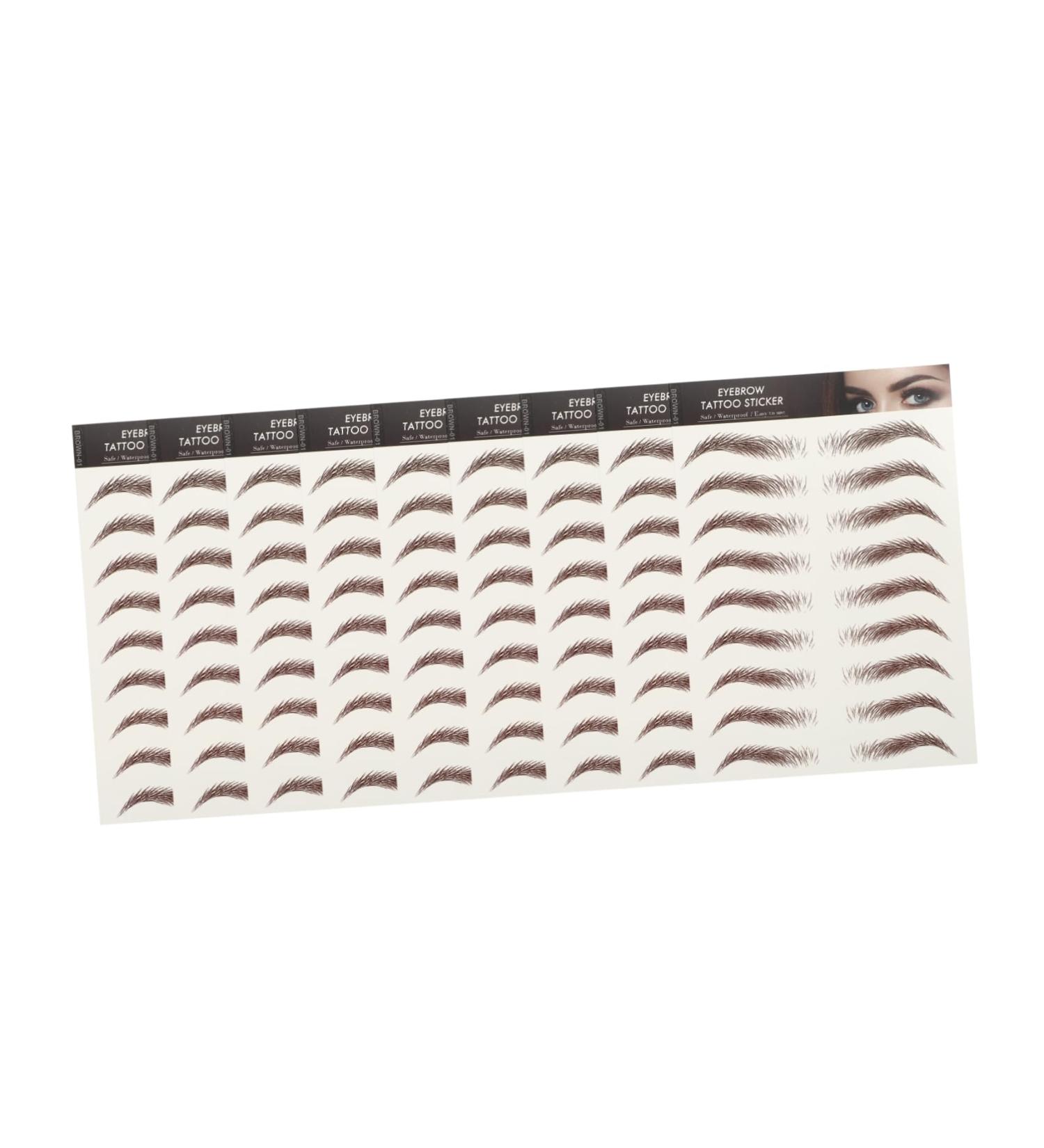 Beavorty 9 Sheets Waterproof Eyebrow Stickers 6d Cosmetic Stencil 21x14.7cm Brown - Buy Online on SooperMarket.com