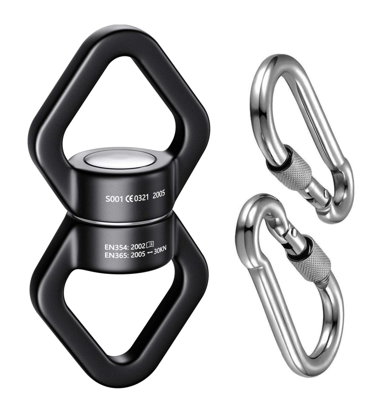 Trobing Swing Swivel 30KN Rotational Safety Device - 360 Rotator for Aerial Yoga, Hammocks, Swings, Climbing - Indoor/Outdoor Use - Buy Online on SooperMarket.com