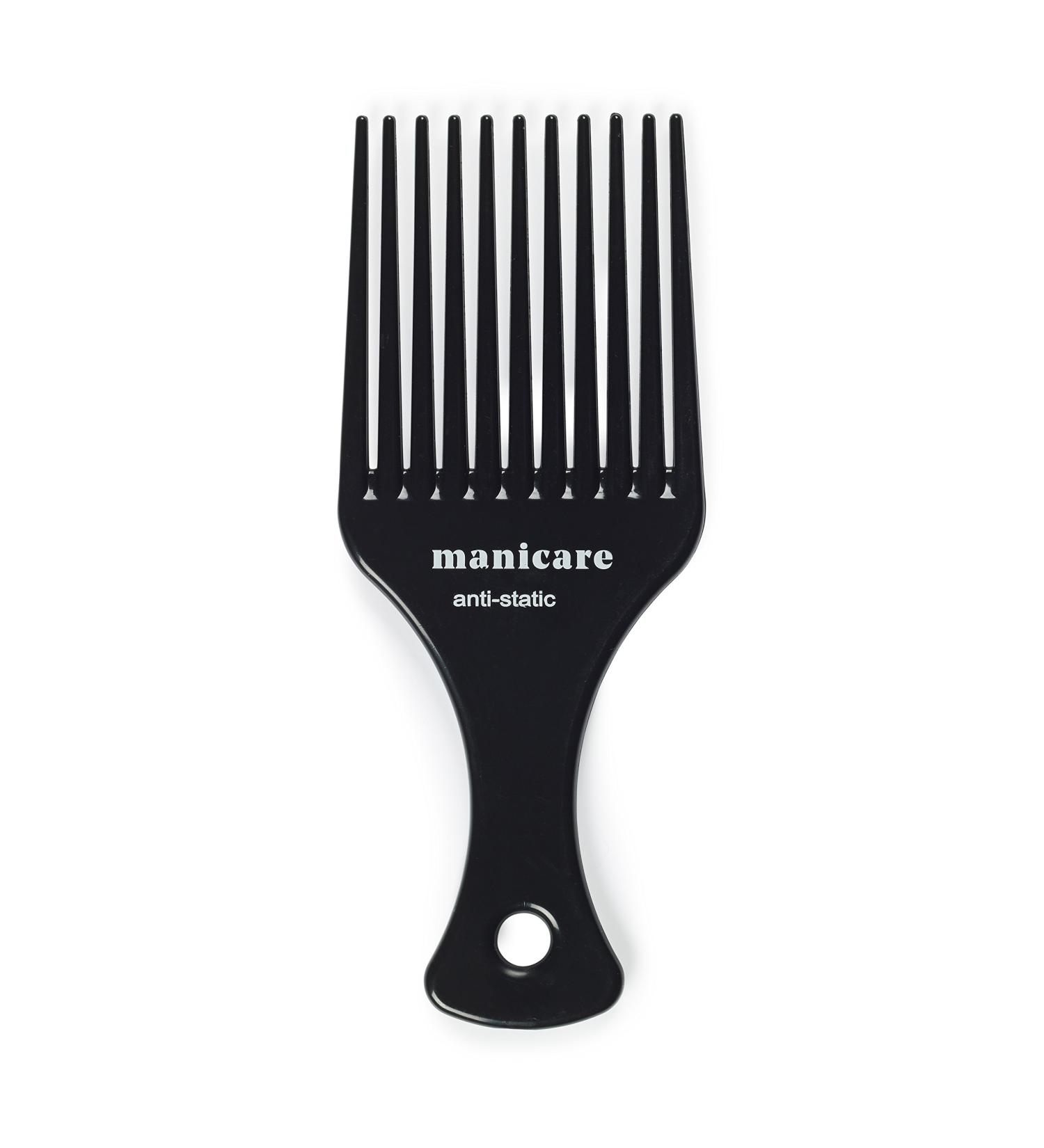 Manicare Afro Comb - Professional Hairdressing Tool for Curly, Wavy, Frizzy Hair - Wide Tooth, Anti-Static, Reduces Breakage, Gentle on Hair and Scalp - Buy Online on SooperMarket.com