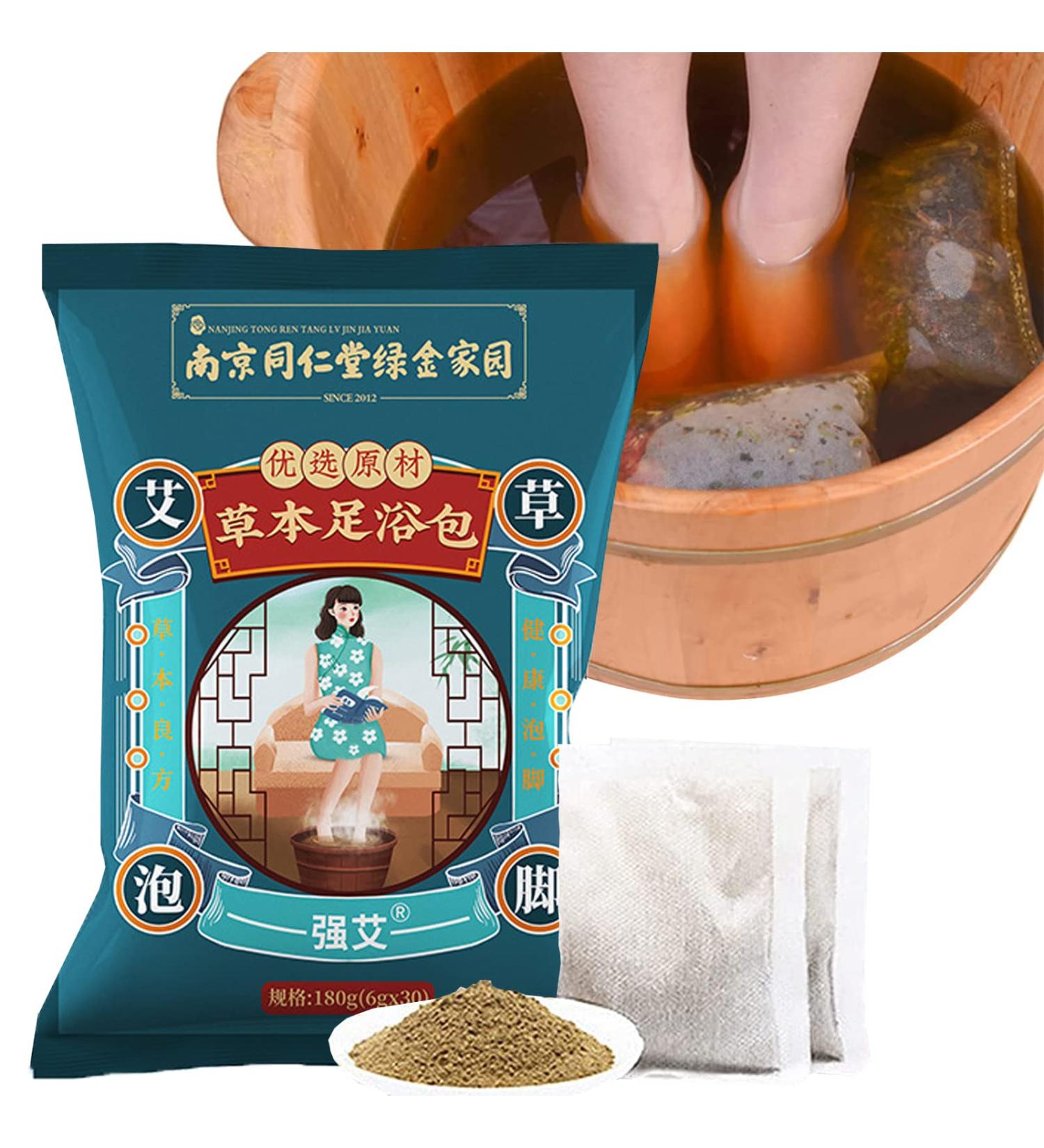 Herbal Foot Soak Wormwood Foot Soak Bath Bag Foot Soaking Powder Herbs for Feet Health Care Immunity Strengthen and Sleep Improval (6g x 30pcs) (1 pack/30pcs) - Buy Online on SooperMarket.com