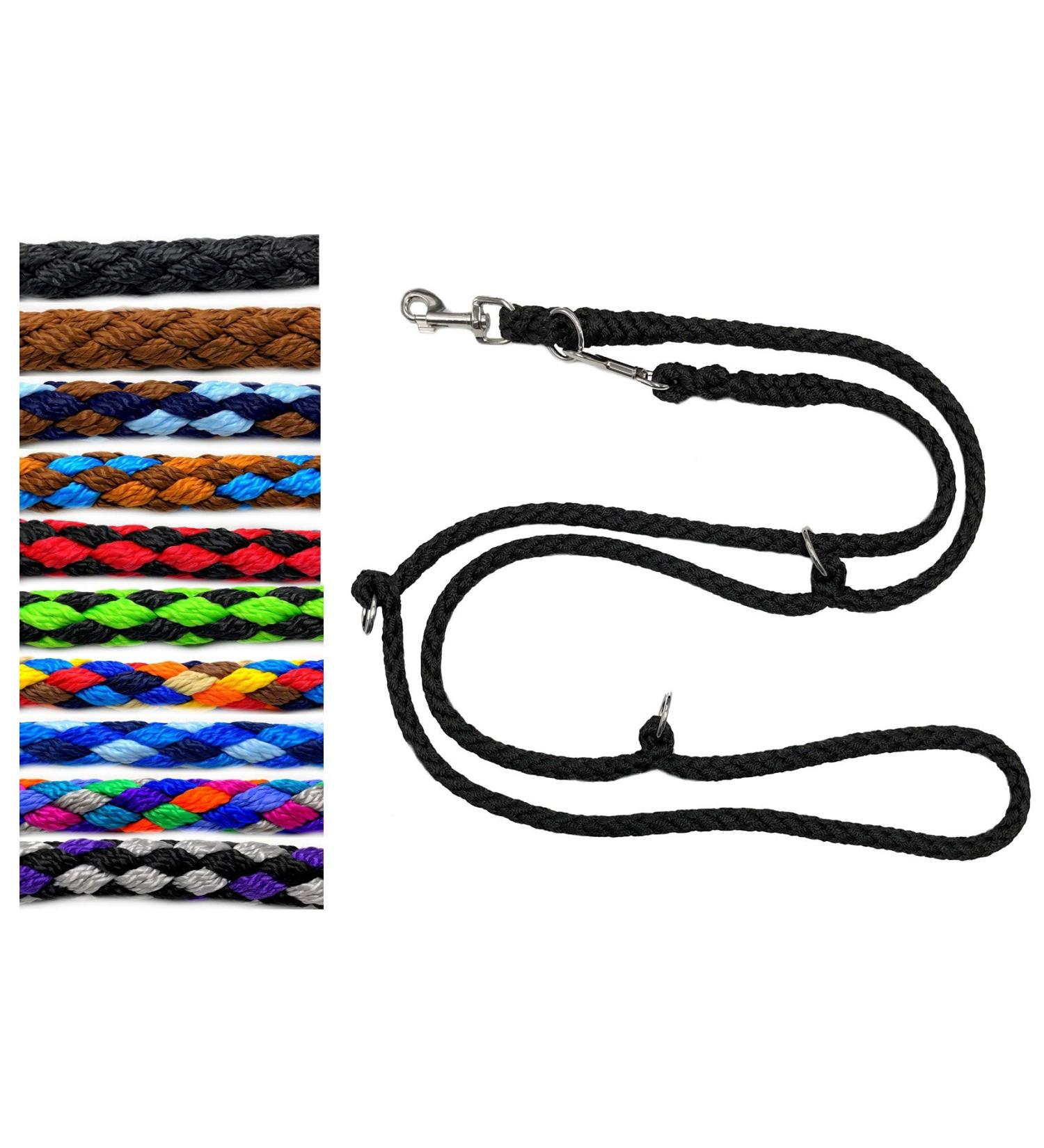 Adjustable Dog Linen for Large Dogs Up to 80kg - 2.40m to 5m in 17 Colors - Durable and Stable Practice Line (2.80m 4-Fold Black) - Buy Online on SooperMarket.com