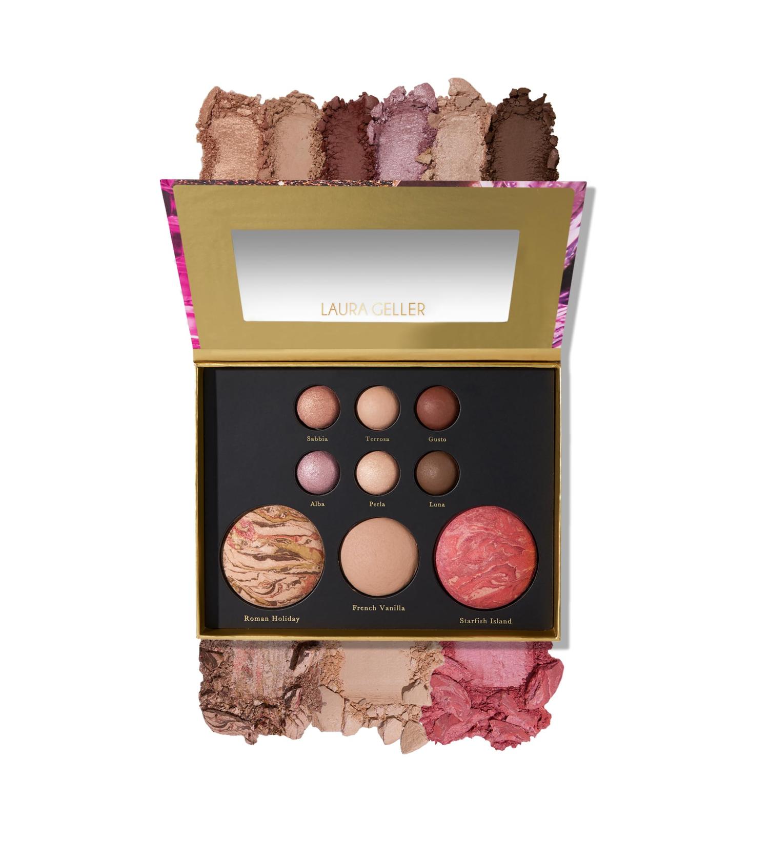 Laura Geller Best of the Best Baked Palette - Tuscan Dreams | Full Size Palette with Bronzer, Blush, Highlighter, and 6 Eyeshadows - Buy Online on SooperMarket.com