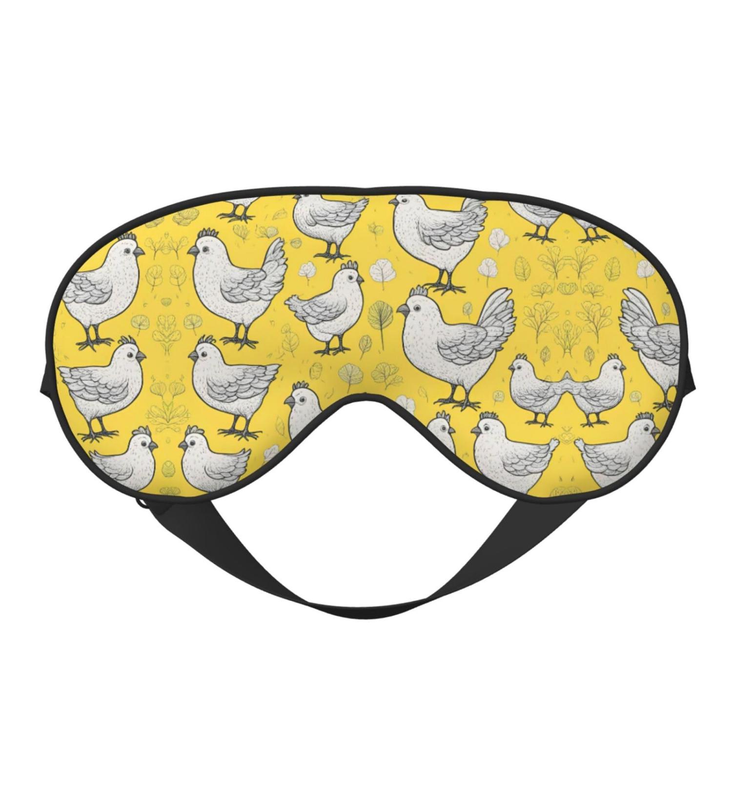 Yellow Chicken Soft Sleep Eye Mask | Breathable Eye Patch for Women | Ideal for Travel & Relaxation - Buy Online on SooperMarket.com