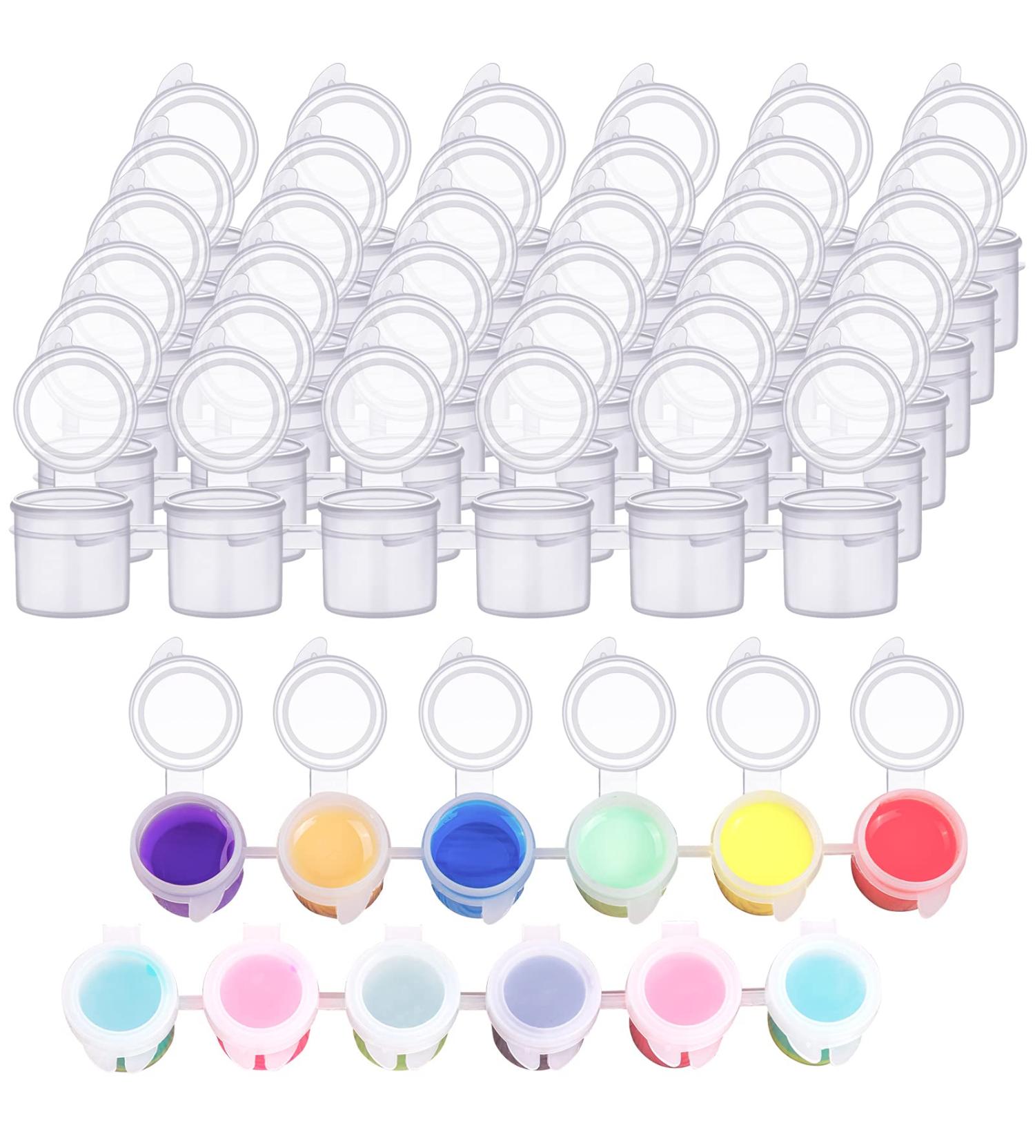 36 Large Empty Paint Pots with Lids - 5ml/0.17oz Acrylic Paint Containers for Kids Classroom Art Supplies - Buy Online on SooperMarket.com