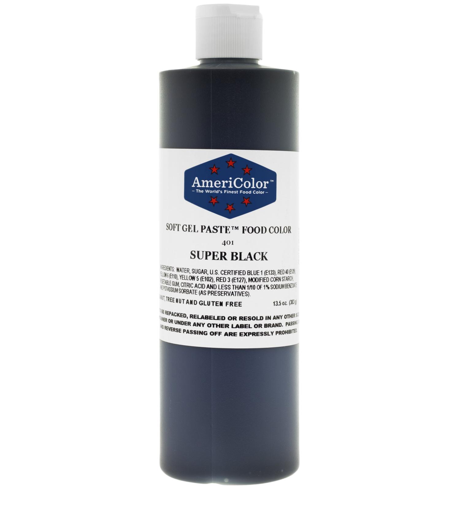 AmeriColor Soft Gel Paste Food Color, 13.5-Ounce, Super Black 1 Super Black