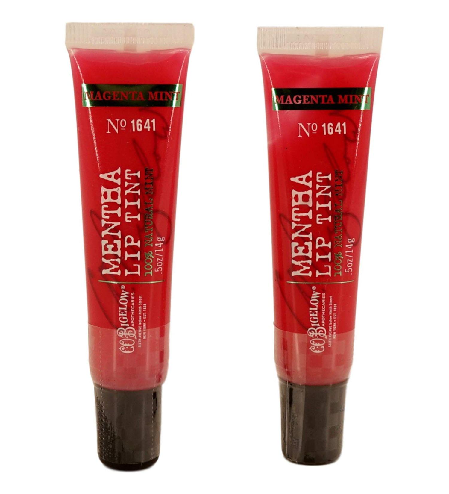 Bath And Body Works Bigelow Set of Two (2) Mentha Lip Tint 5 oz Magenta Mint