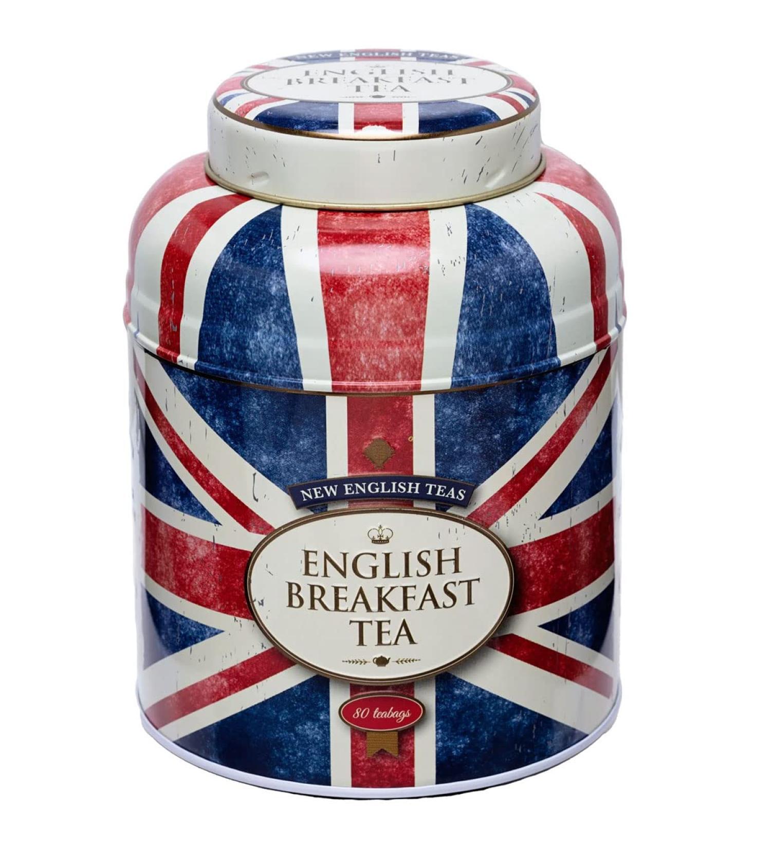 New English Teas Union Jack Round Tea Caddy With 80 English Breakfast Teabags - Buy Online on SooperMarket.com
