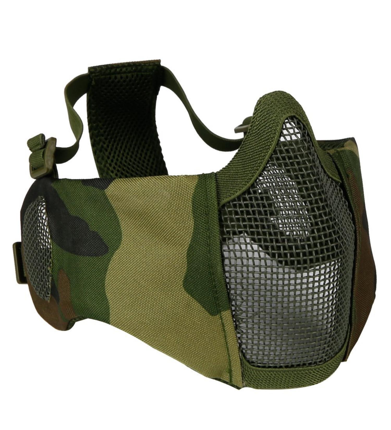 Buy Aoutacc Foldable Airsoft Mask - Half Face Mask with Ear Protection for War Games Hunting & Paintball - International Shipping Available - Buy Online on SooperMarket.com