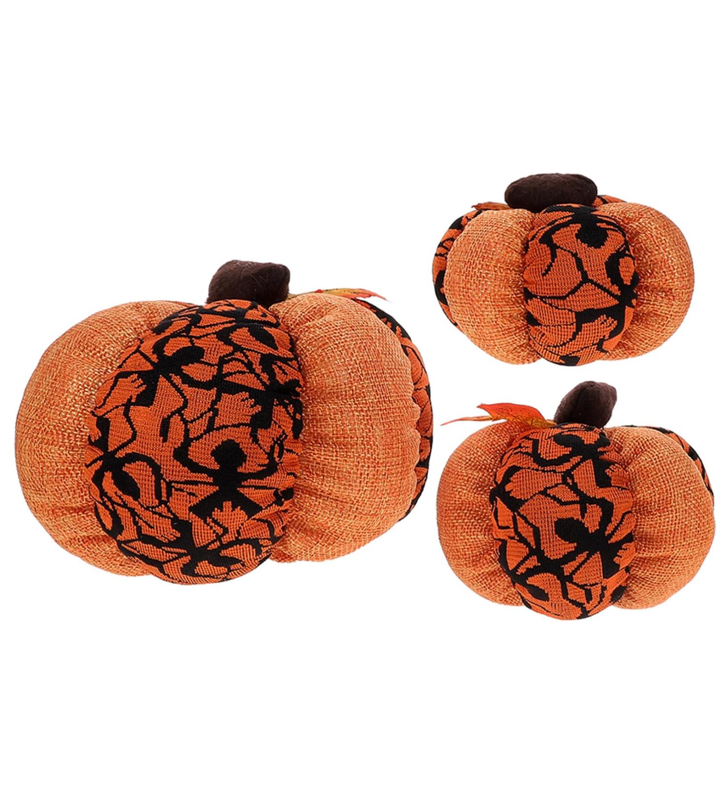 NAMOARLY 3pcs Halloween Decorations Home Decor Halloween Stuffed Pumpkin Halloween Layout Decor Pumpkin Adornment Halloween Scene Decor Pumpkin Decor Pumpkins Model Household Cloth Supplies Orange2 15X15X15CM - Buy Online on SooperMarket.com