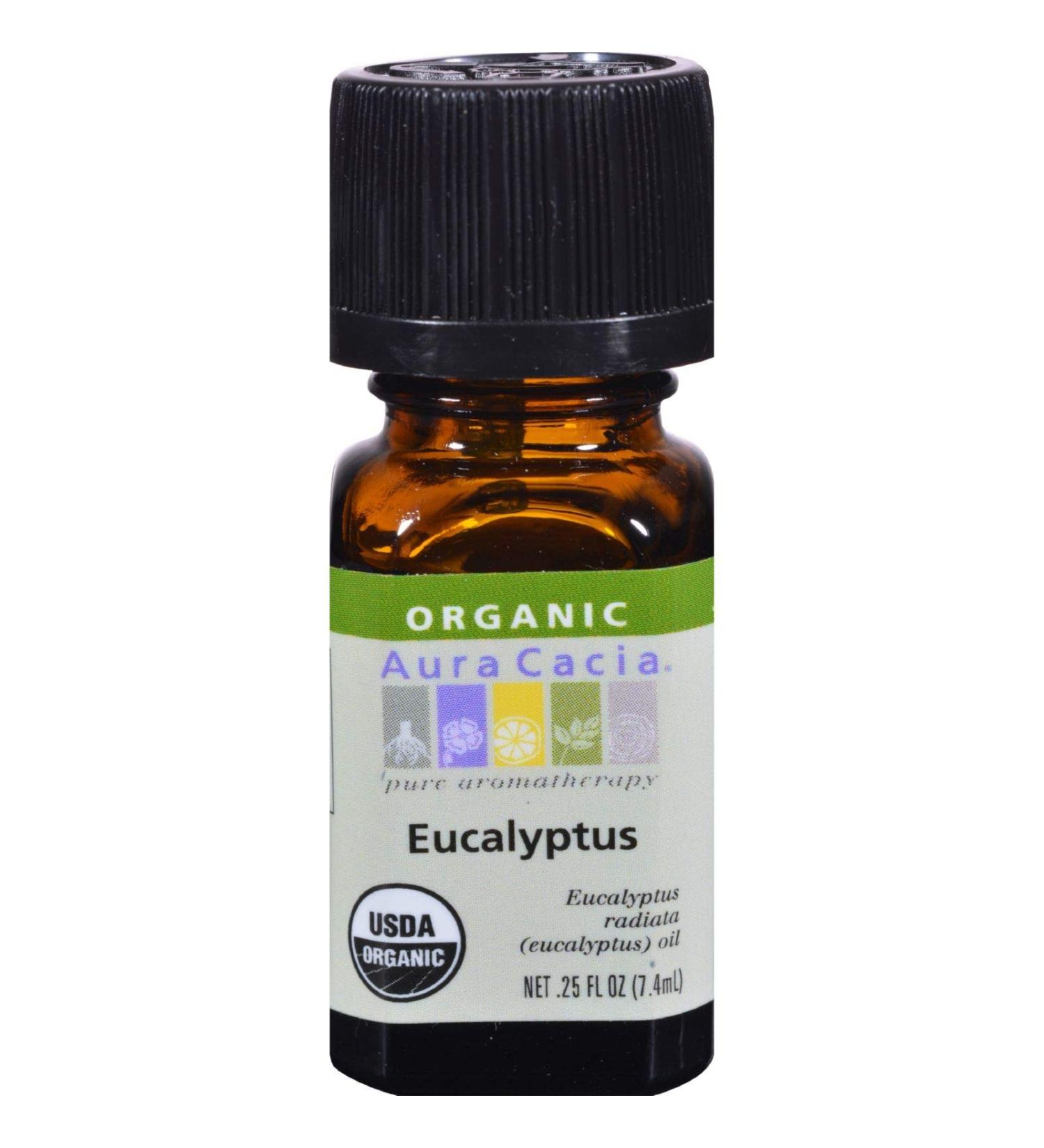 Aura Cacia Organic Essential Oil Eucalyptus 0.25 fl Ounce Liquid