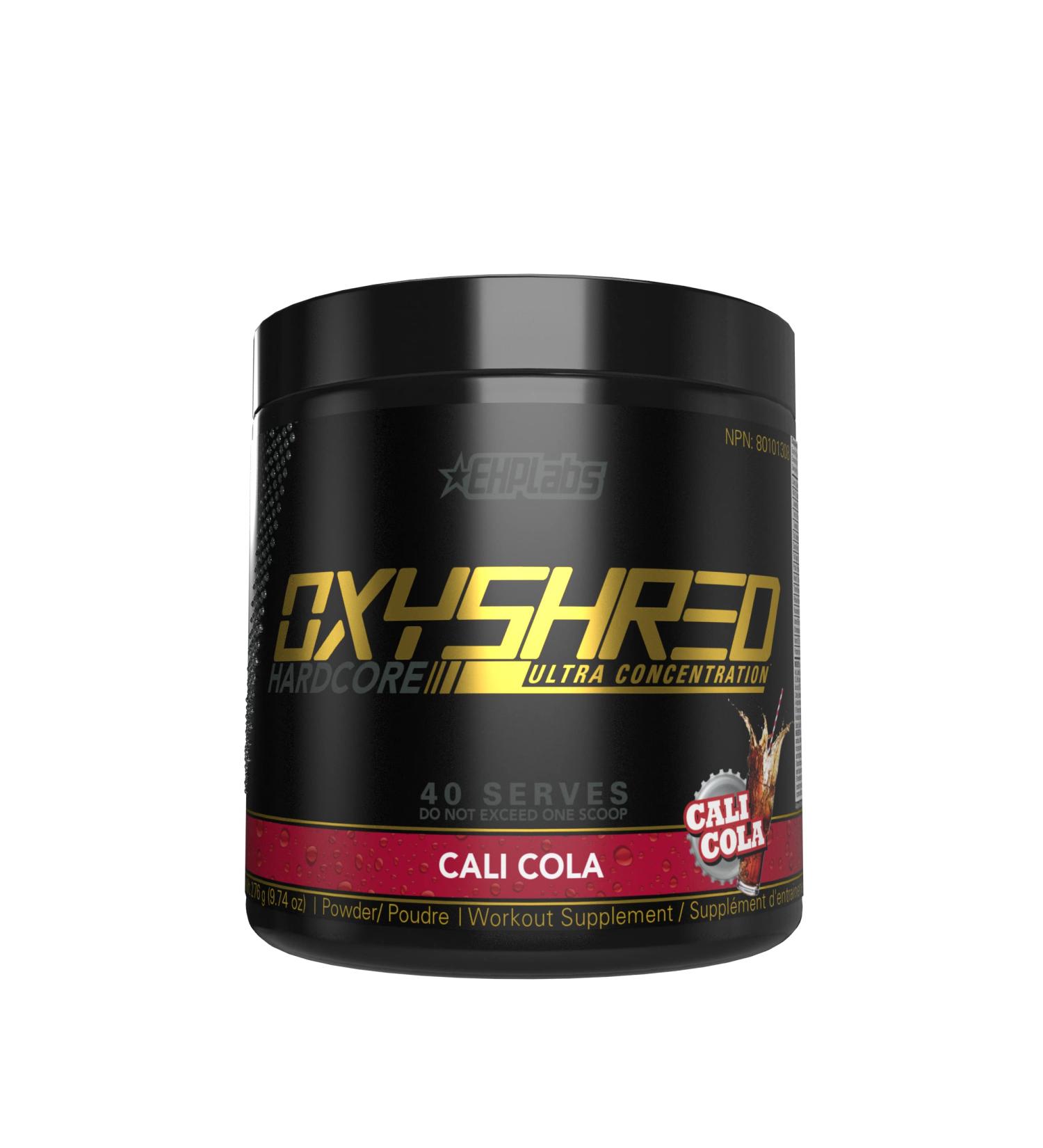 EHPlabs OxyShred Hardcore Thermogenic Pre Workout Shredding Supplement - Promotes Shredding Energy Booster Pre-Workout Mood Booster - Cali Cola 40 Servings - Buy Online on SooperMarket.com