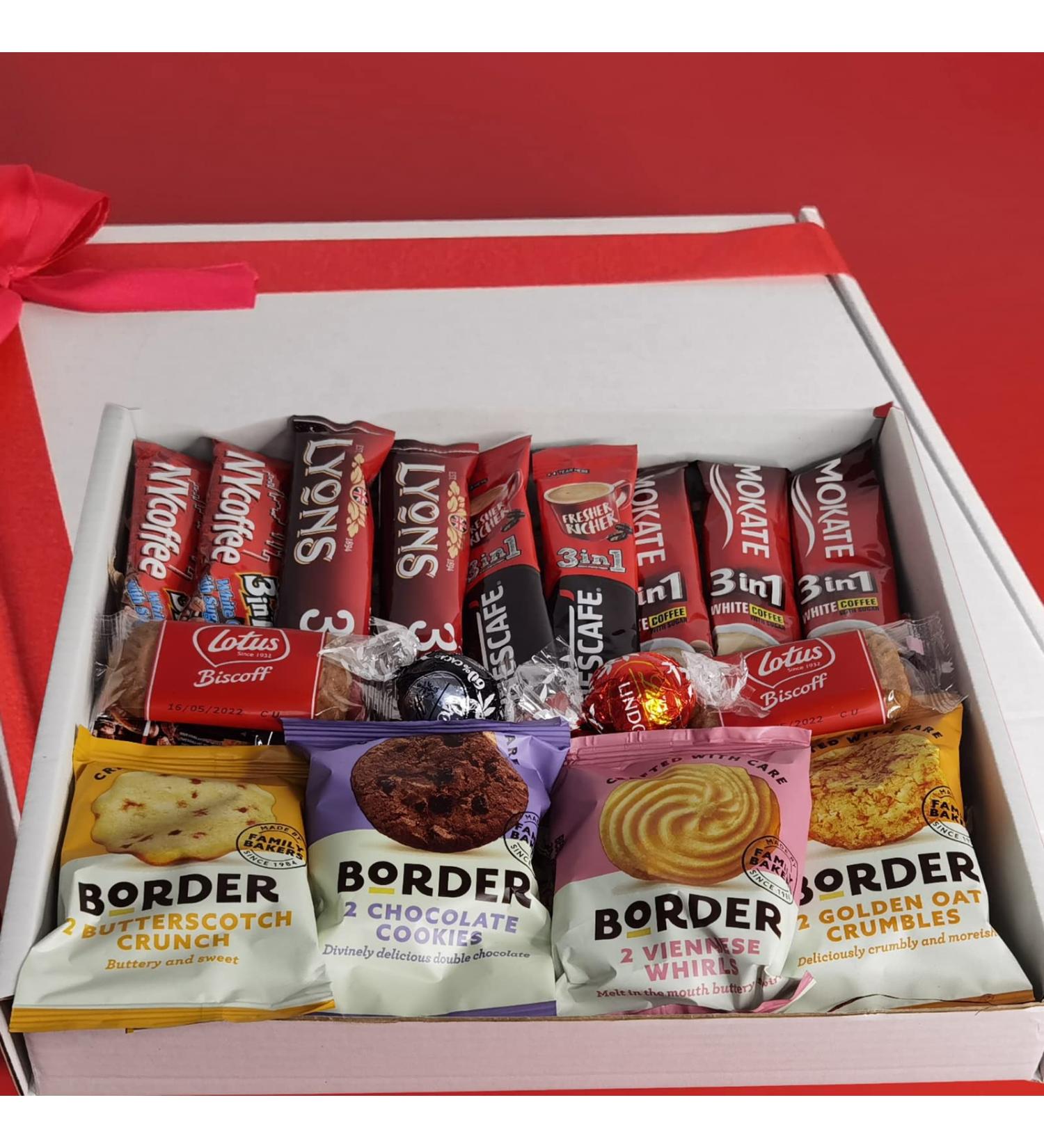 3 in 1 Instant Coffee Gift Box | Coffee Lovers Gifts Set Hamper | Fantastic Letterbox gifts for Coffee Lovers| 9 Instant Coffee Sachets | Biscuits | Lindt Chocolates | All Occasion | Birthday | Easter - Buy Online on SooperMarket.com