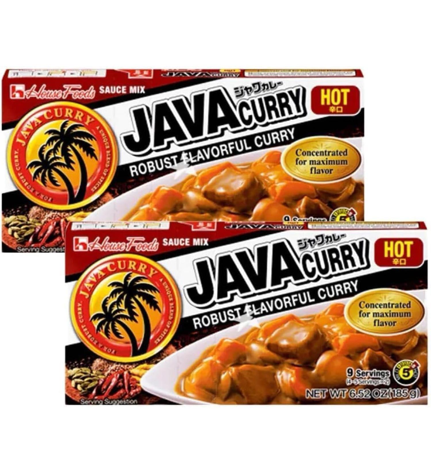 House Foods Java Curry Mix Block Hot (9 Serves) 185g - Hot Flavour (Pack of 2) - Buy Online on SooperMarket.com