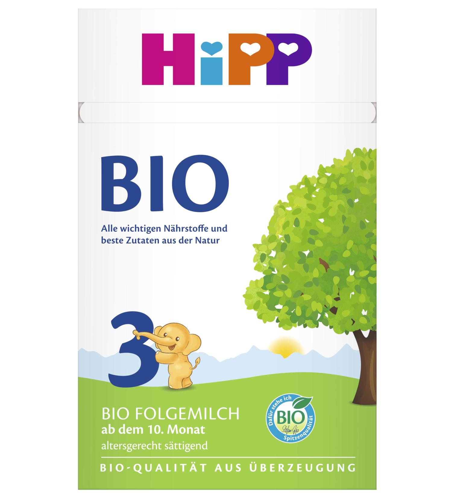 Hipp Organic Milk Formula 3 - Pack of 4 (4 x 600g) | Premium Organic Baby Formula for International Shipping - Buy Online on SooperMarket.com