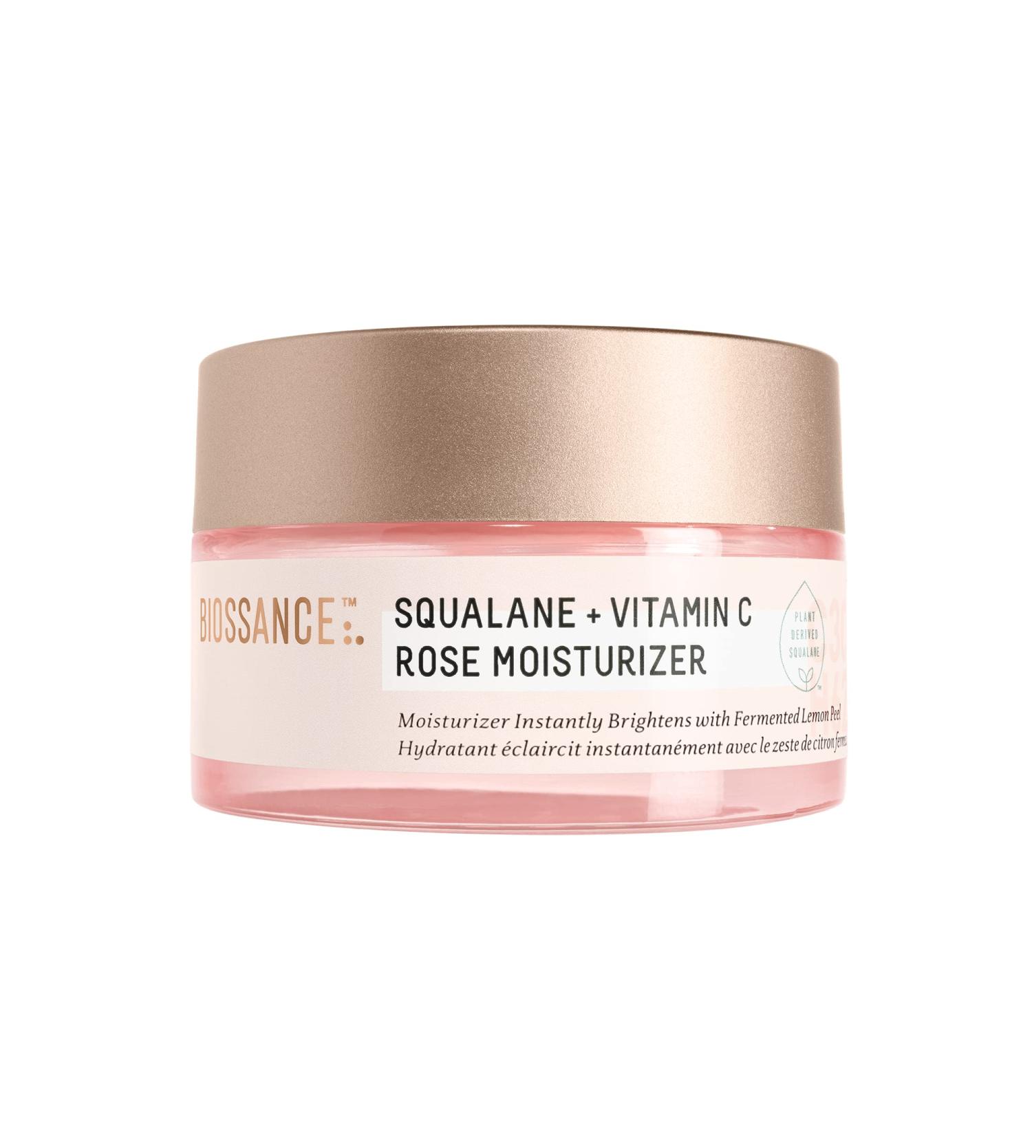 Biossance Squalane + Vitamin C Rose Moisturizer - Antioxidant-Rich Daily Moisturizer for Radiant Skin (1.69 fl oz) - Buy Online on SooperMarket.com