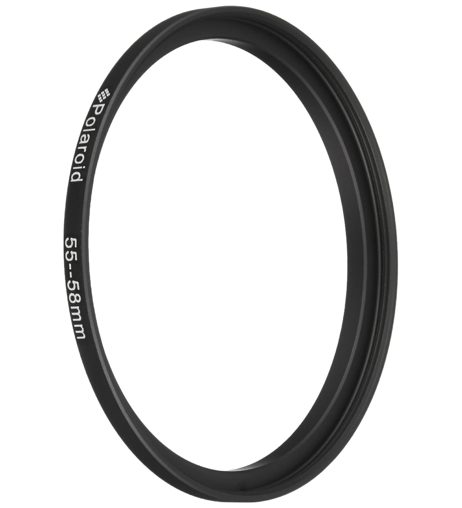 Polaroid Step-Up Aluminum Adapter Ring 55mm Lens To 58mm Filter Size