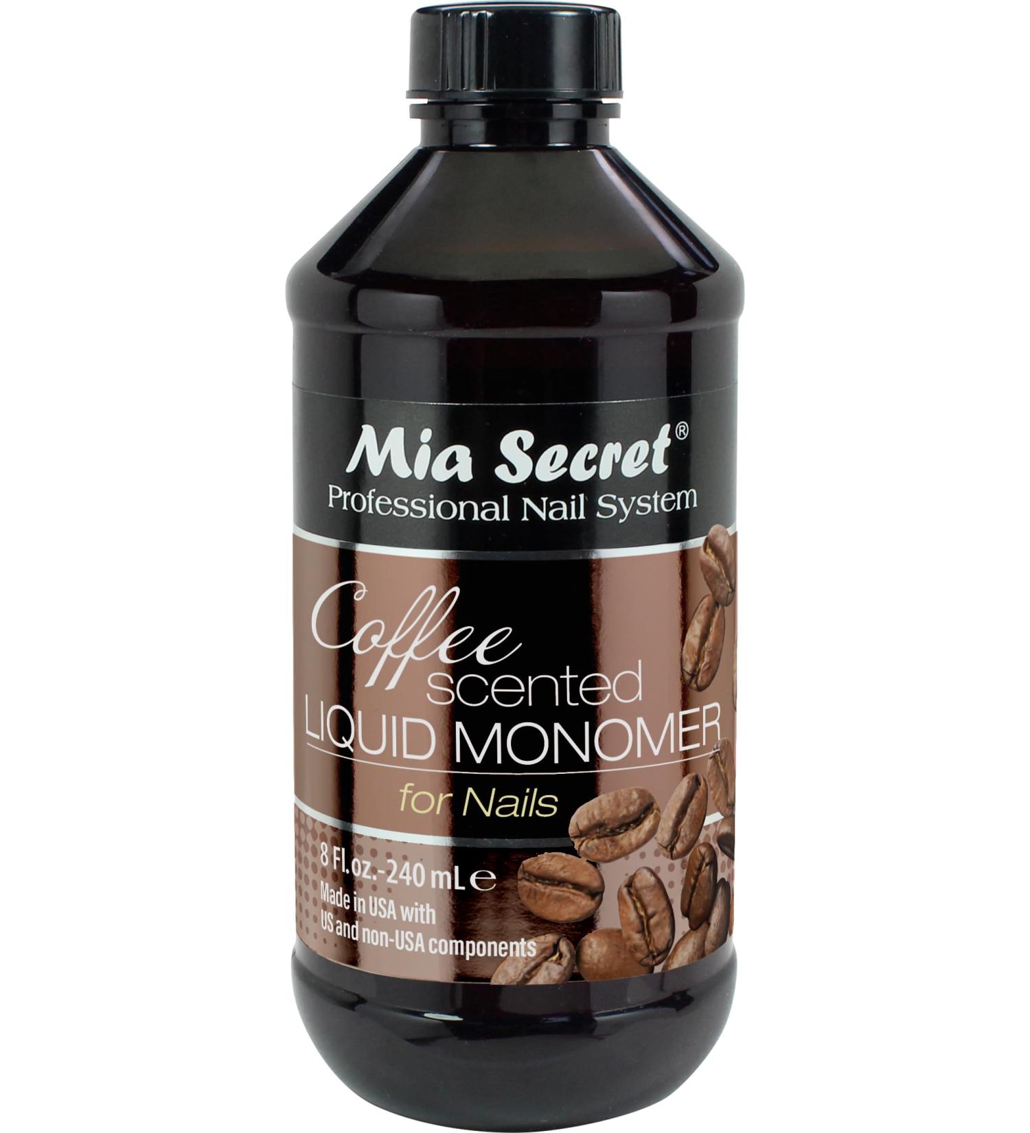 Mia Secret Coffee Scented Liquid Monomer - EMA Nail Liquid for Acrylic Powder (8 oz) - Scented Acrylic Nail Solution - Buy Online on SooperMarket.com