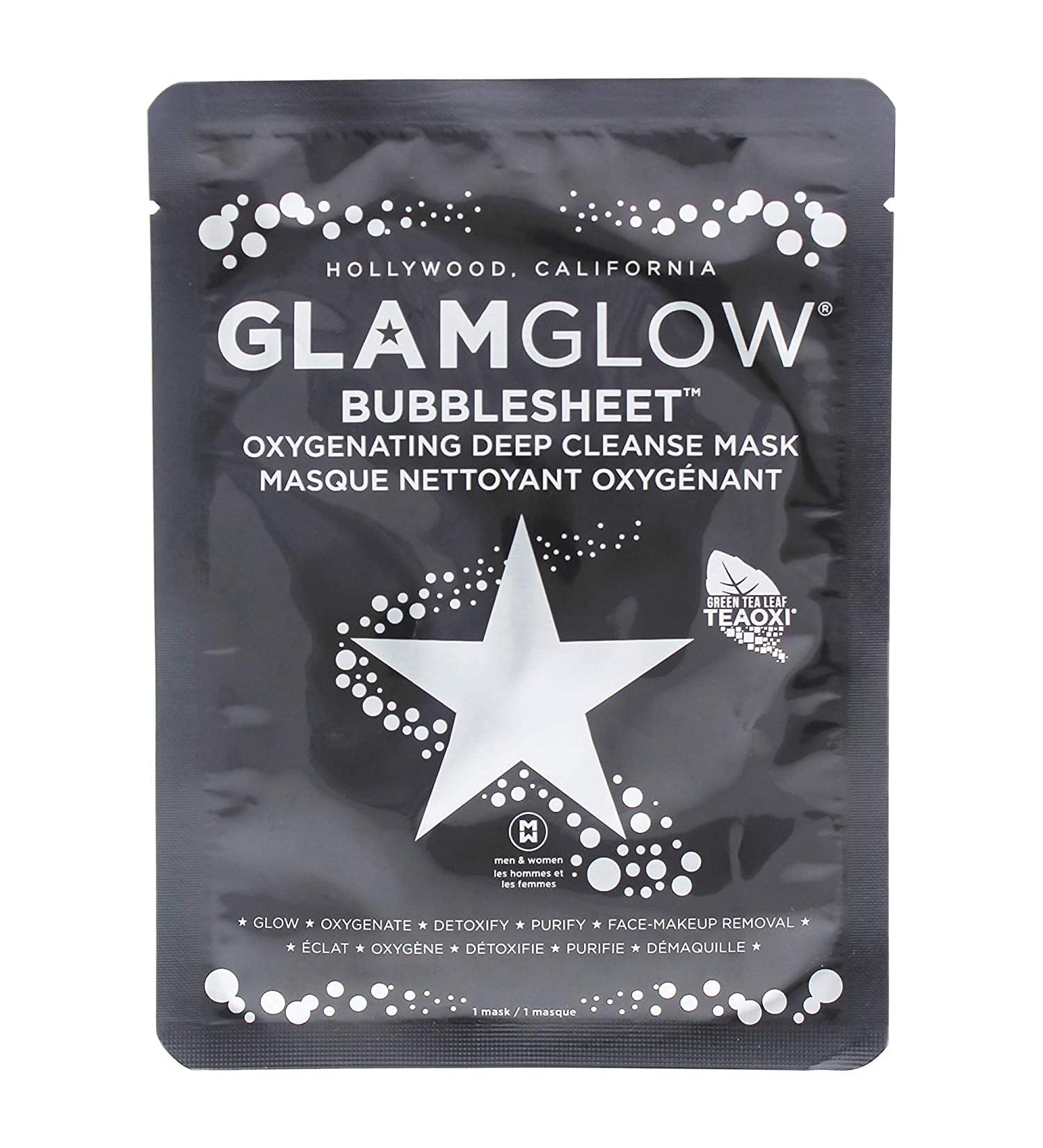 Glamglow Bubblesheet Oxygenating Deep Cleanse Mask 3 Pack Pre-Party Prep for Glowing Skin Purification & Makeup Removal | International Shipping - Buy Online on SooperMarket.com