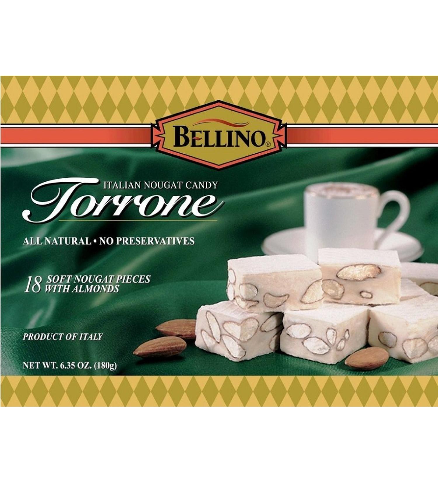 Bellino Soft Torrone 6.35 oz (180g) 18 pieces Almond 6.35 Ounce (Pack of 1)