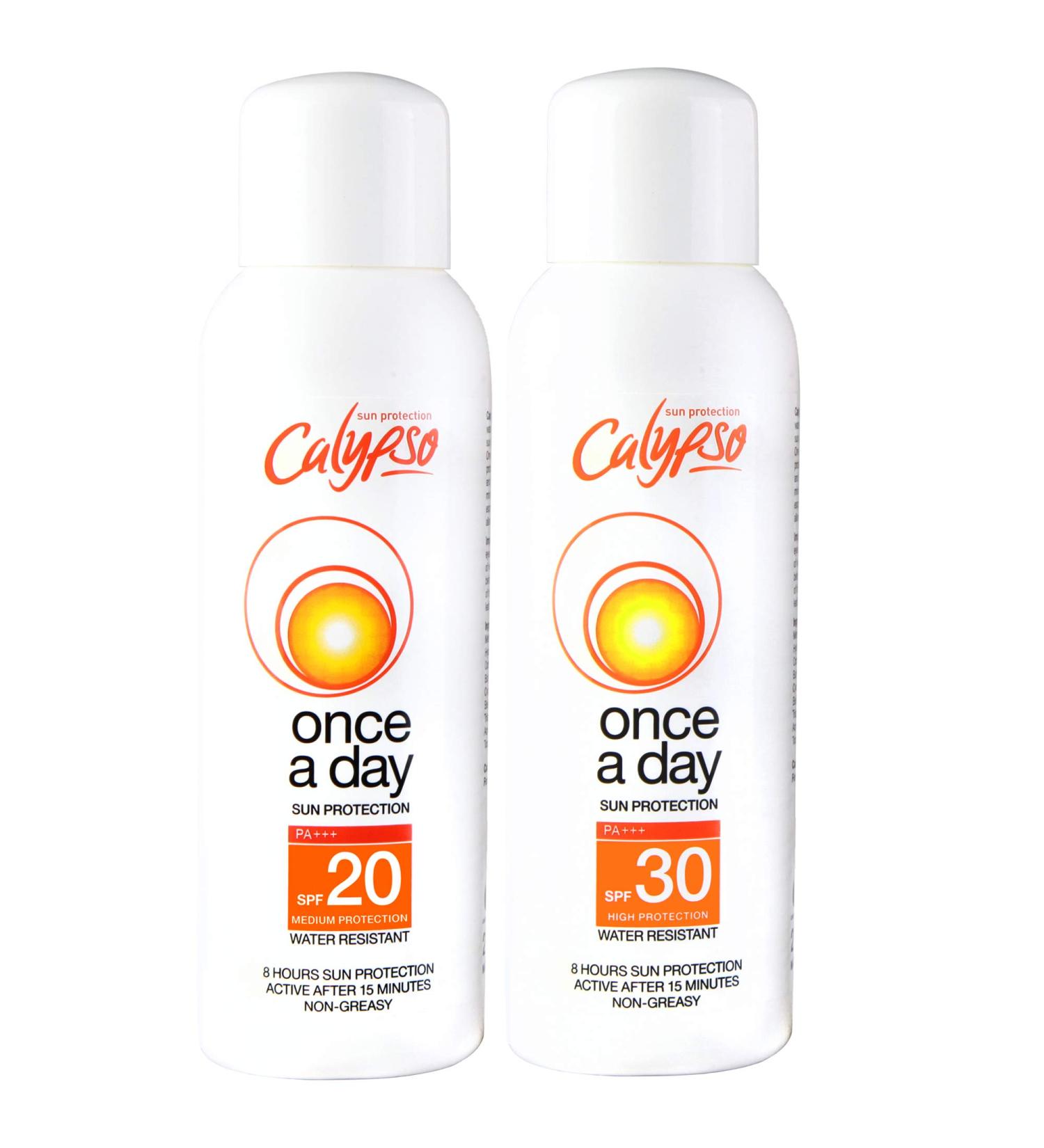 Calypso Once A Day Sun Protection SPF20 and SPF30 Multipack - Buy Online on SooperMarket.com