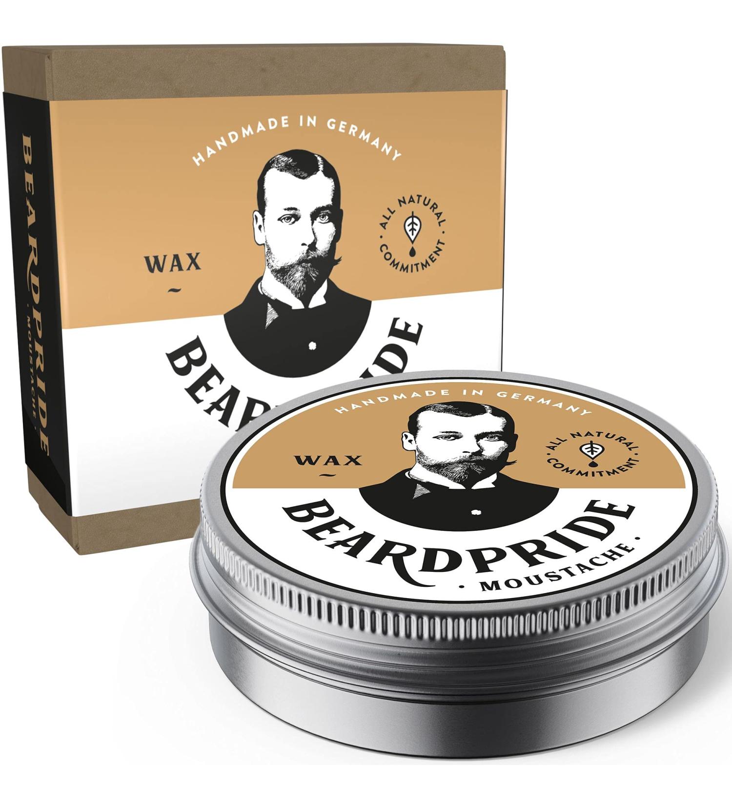 Beardpride Bartwachs - Original Beard Wax for Men | Beeswax Mustache & Beard Styling | Perfect Gift (55g) - Buy Online on SooperMarket.com