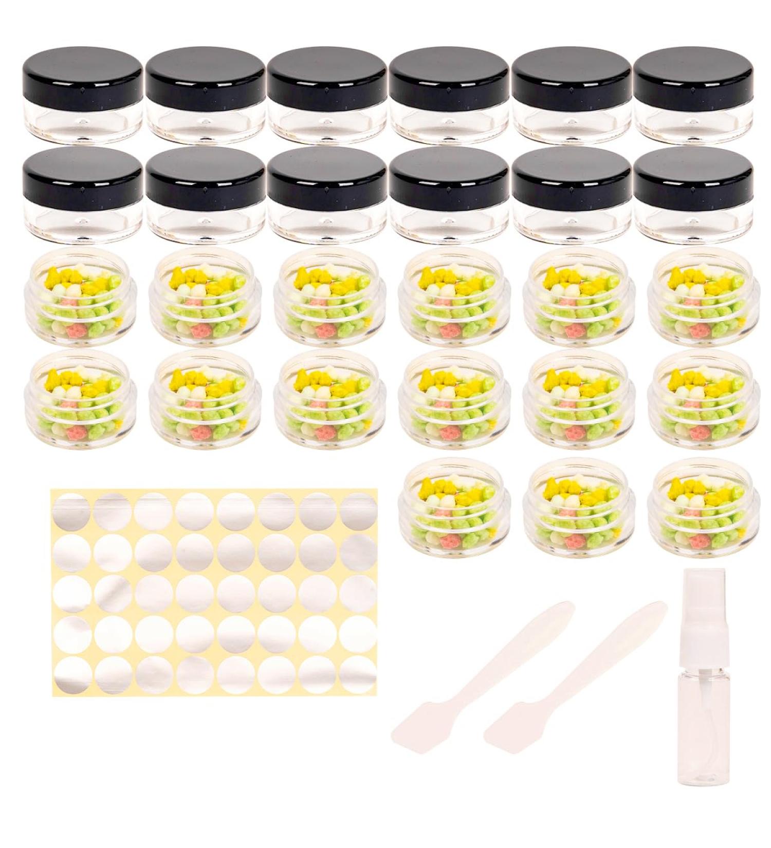 27 Pack Black 5ml Jars with Lids - Empty Lip Balm & Cream Jars for DIY - Ideal for Travel & Storage - Buy Online on SooperMarket.com