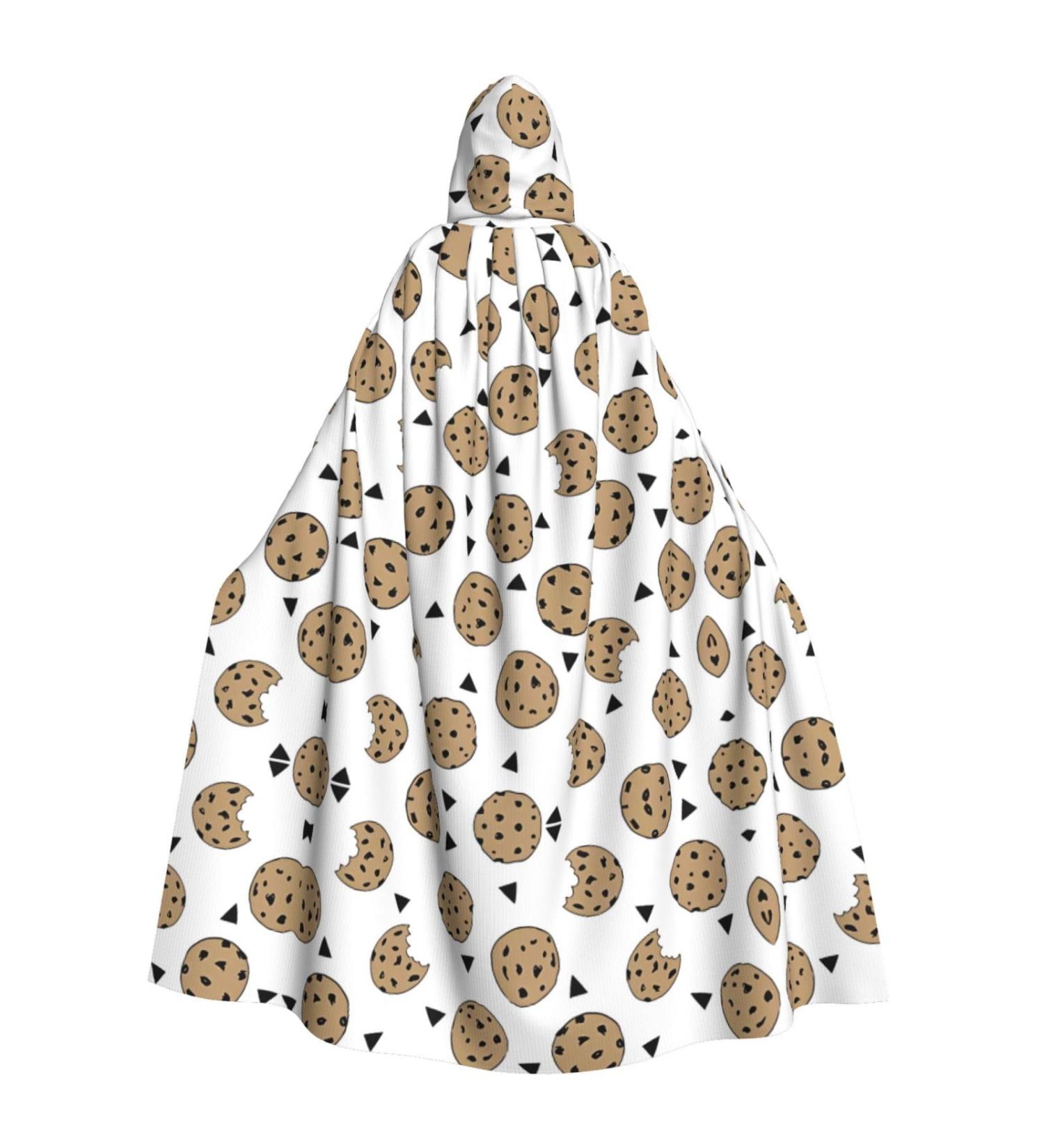 YYHHAOFA Halloween Adult Hooded Cloak - Cosplay Party Costume for Men and Women Cookies Food Chocolate Chip Biscuits Cookies Food Chocolate Chip Biscuits One size - Buy Online on SooperMarket.com