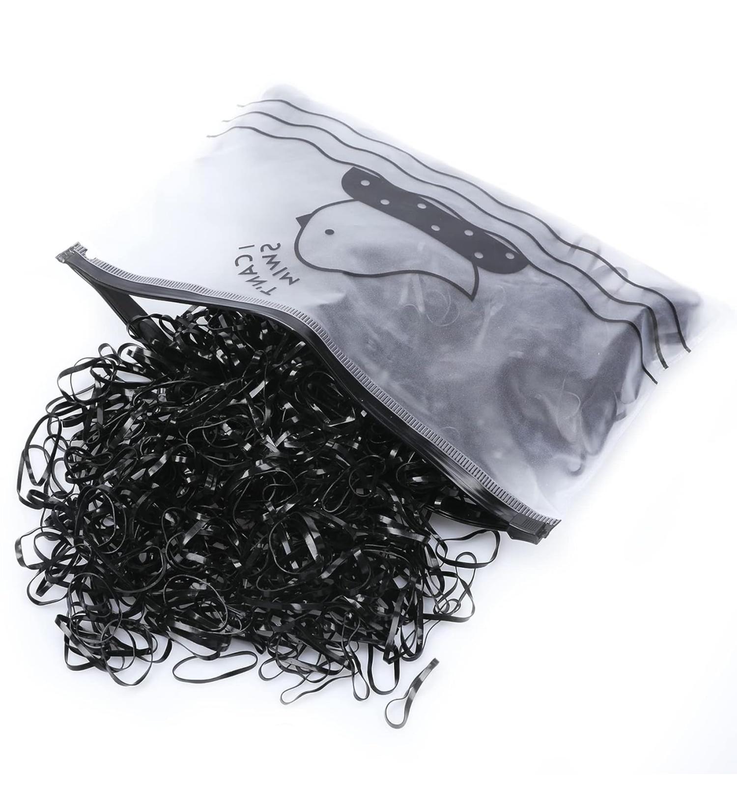Ilamourcar 500Pcs Mini Elastic Hair Ties - Black Rubber Bands for Women Girls & Kids - Perfect for Wedding Hairstyles & Everyday Use - Buy Online on SooperMarket.com