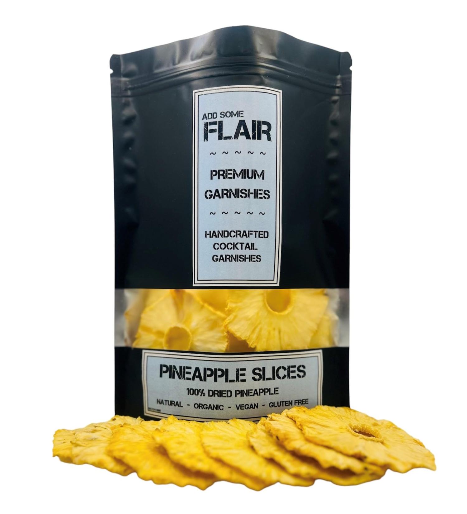 Dried Pineapple Rings - Premium Dehydrated Cocktail Garnishes - 15 Servings (60g Approx) - Buy Online on SooperMarket.com
